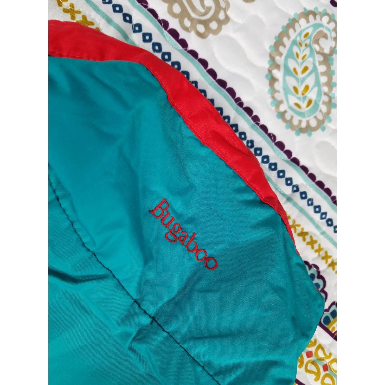 AQUA VINTAGE Columbia Windbreaker Jacket Mens L 90s Aqua Red Bugaboo Bomber Nylon Red Mens Size US L / EU 52-54 / 3 - 4 Thumbnail