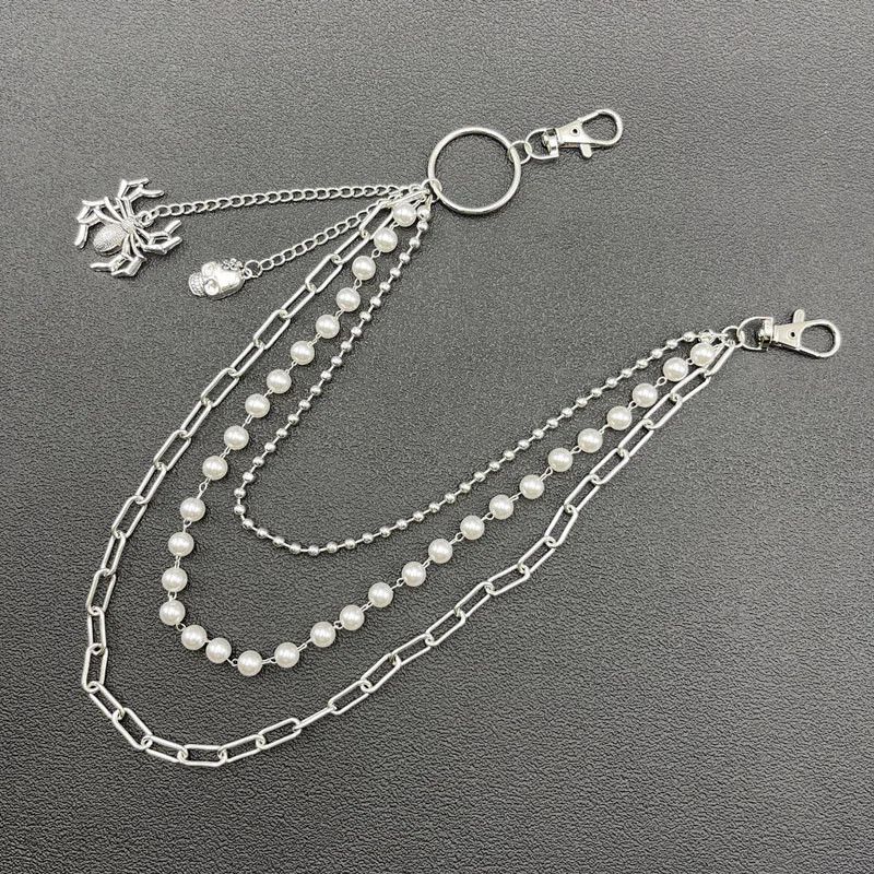 Vintage Trouser Biker Spider Skull Chain Size ONE SIZE - 2 Thumbnail