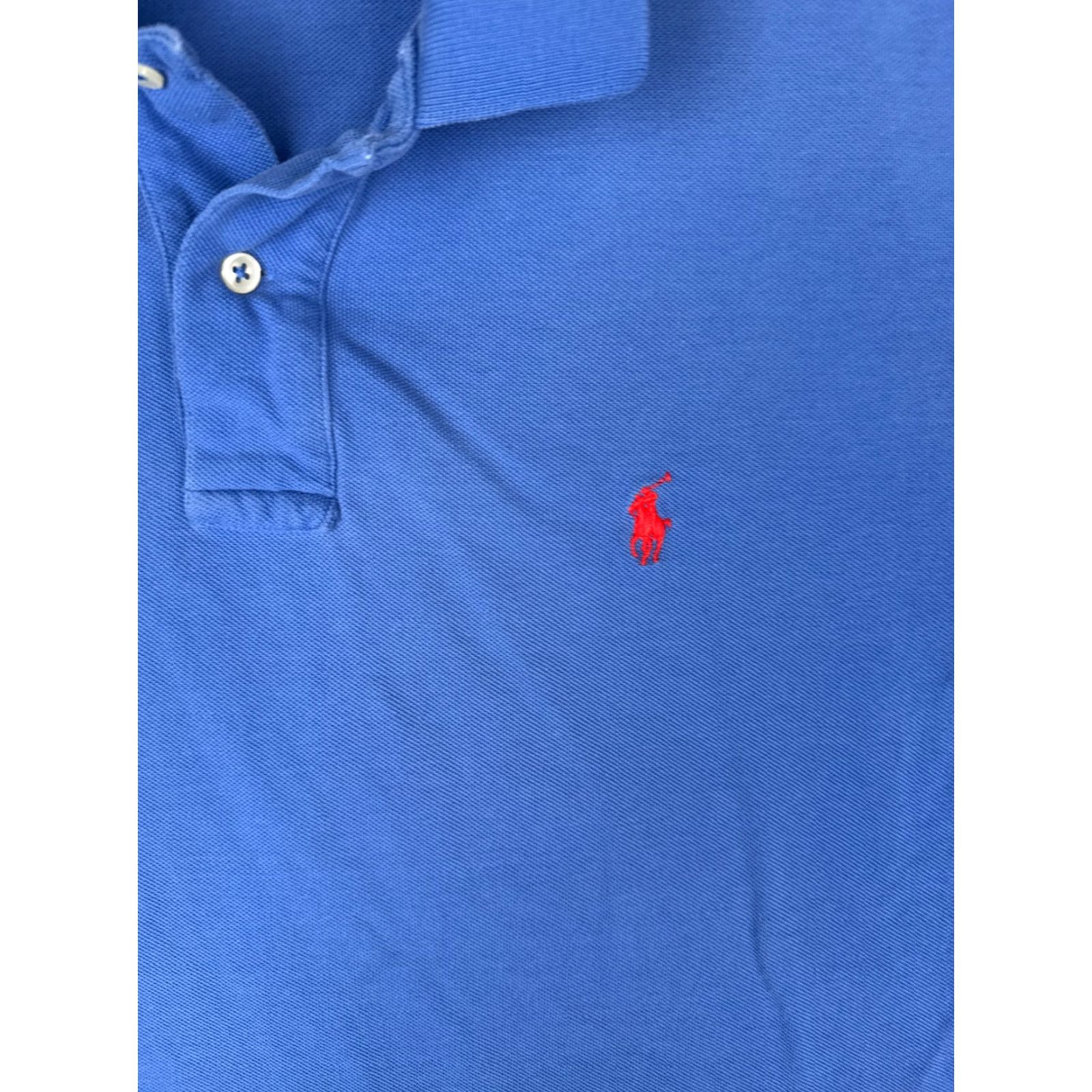 Ralph Lauren VINTAGE Ralph Lauren Shirt Men L Blue Polo 100% Cotton Short Sleeve Size US L / EU 52-54 / 3 - 6 Thumbnail