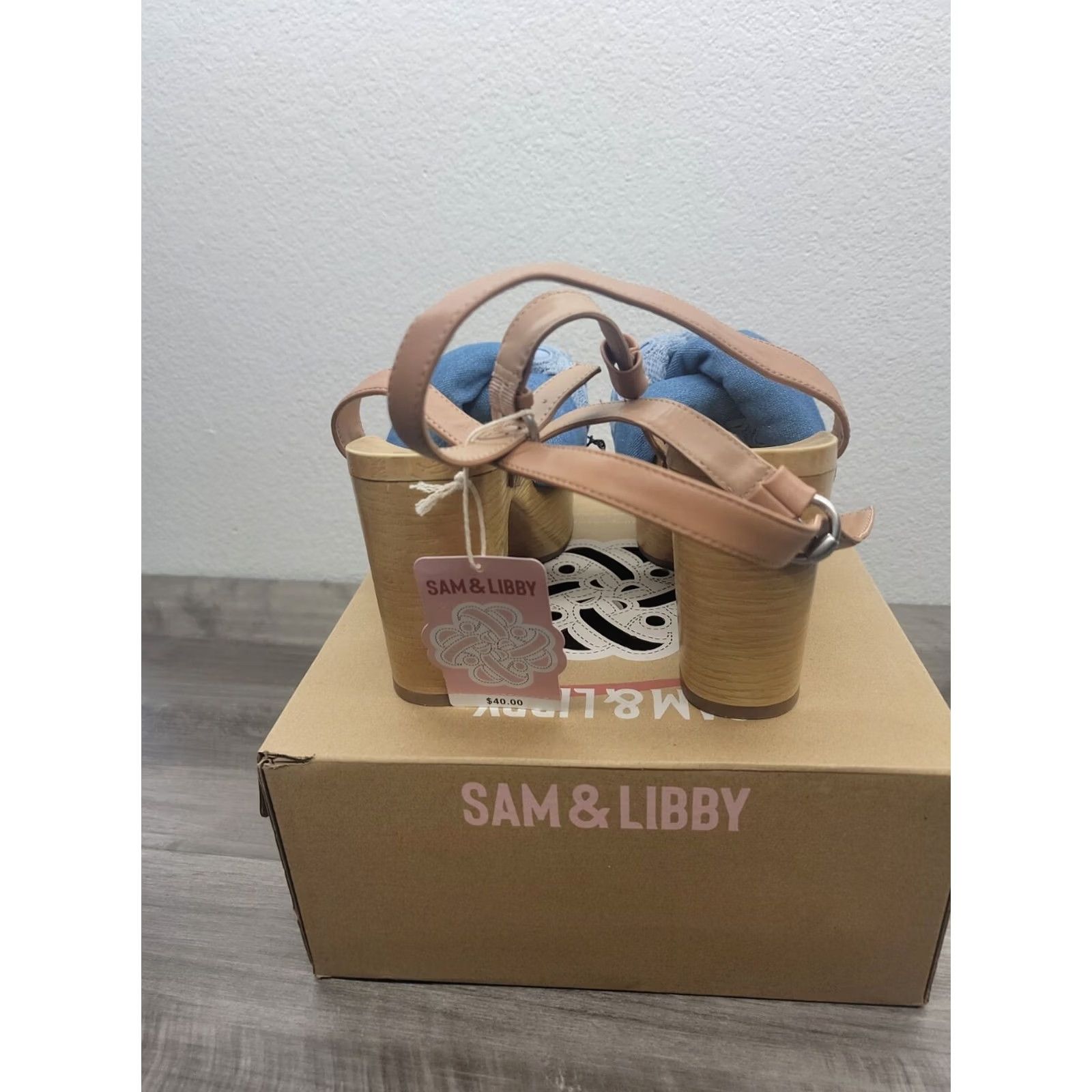 Vintage Sam Libby Platform Sandal Women's SIZE 7.5 Cassandra Puffy Indigo Heels Sandal Women 7.5 Indigo Platform Sam & Libby Womens Shoes Size US 8 / IT 38 - 7 Thumbnail