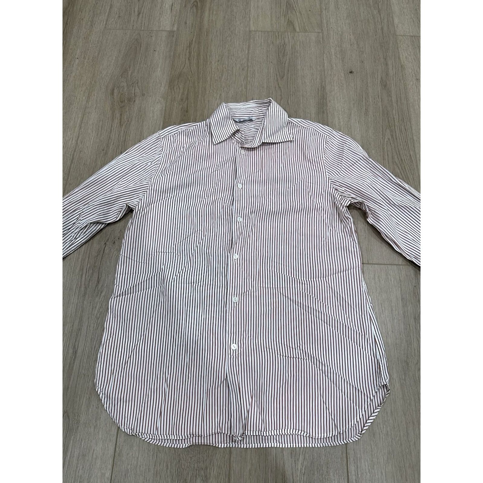Loro Piana LORO PIAN A Womens Striped Cotton Button Down Shirt Shirt 44 Multicolor Twill Casual Business Womens Size M / US 6-8 / IT 42-44 - 3 Thumbnail