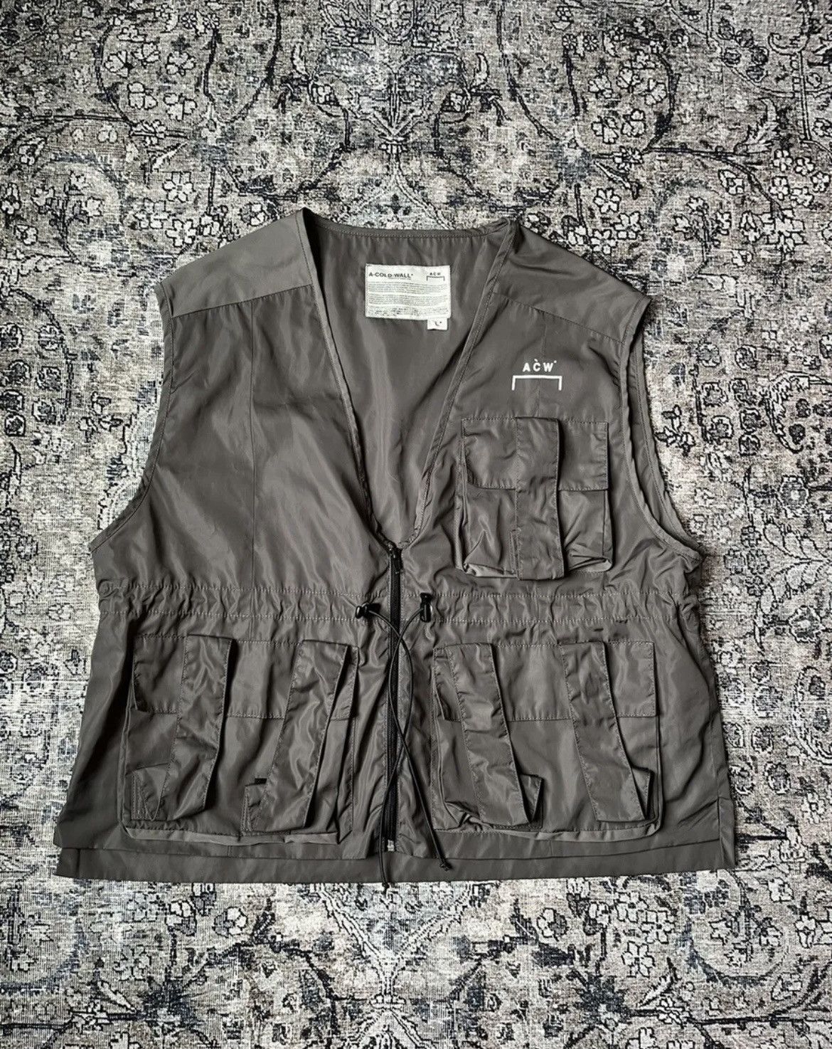 image of A Cold Wall Tactical Vest in Grey, Men's (Size Large)