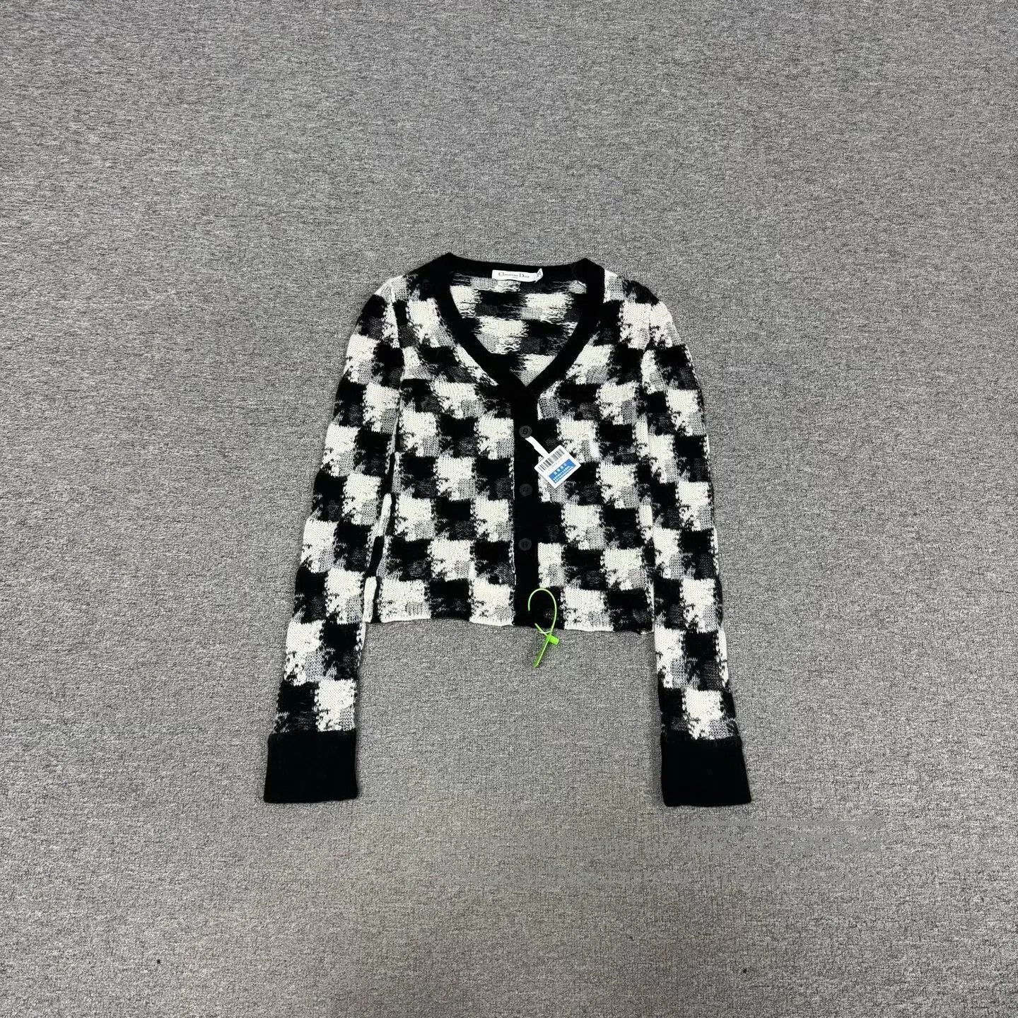 Dior Dior Cashmere checkered knit cardigan| Size S / US 4 / IT 40 - 3 Thumbnail