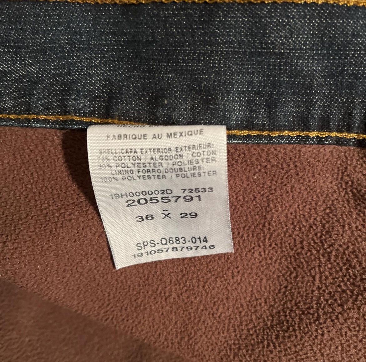 Lee × Vintage 36x29 Lee Fleece Lined Heavyweight Blue Jeans Size US 36 / EU 52 - 5 Thumbnail