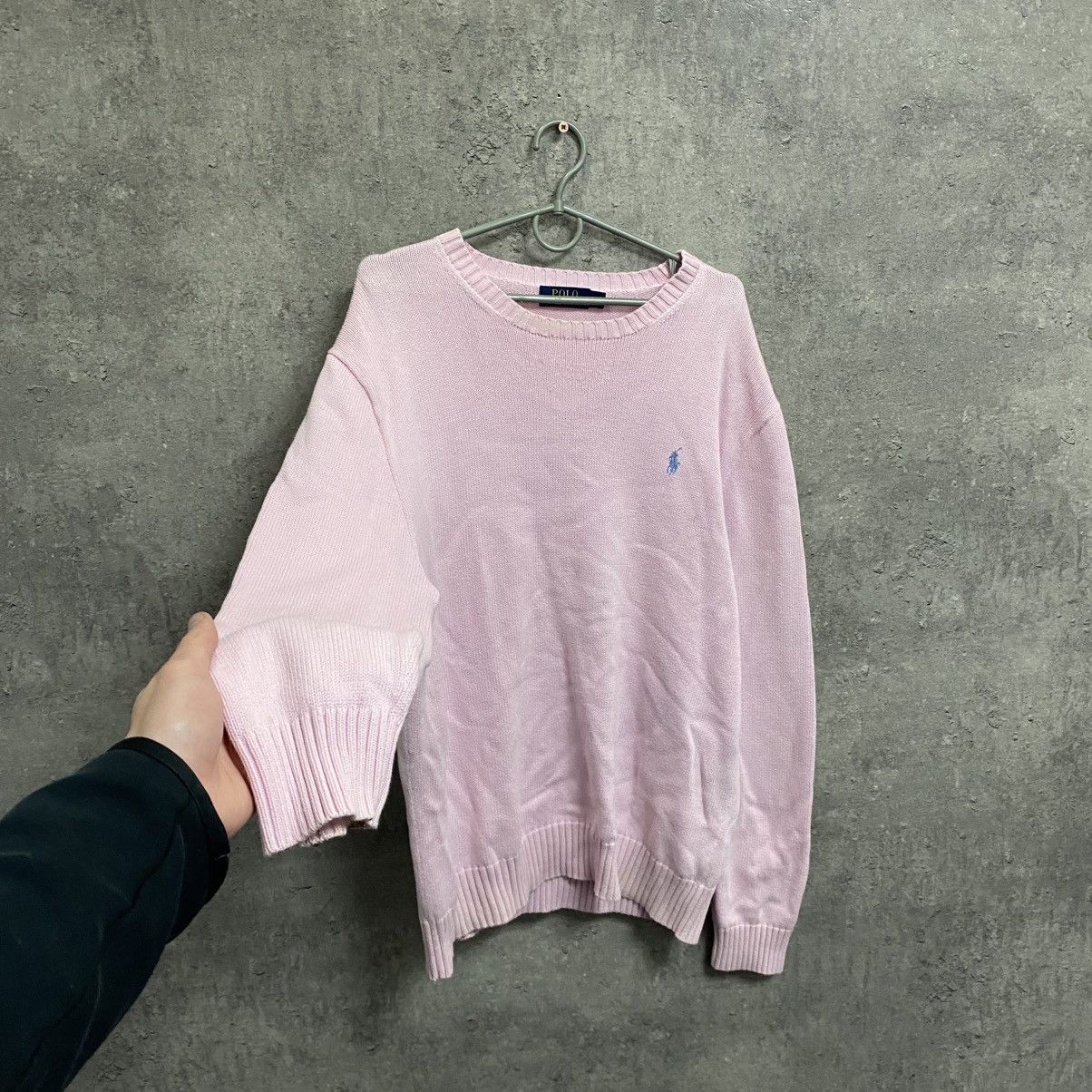 Polo Ralph Lauren Vintage Polo Ralph Lauren Sweater Pink Pony Crew Neck Y2K Size US L / EU 52-54 / 3 - 2 Thumbnail