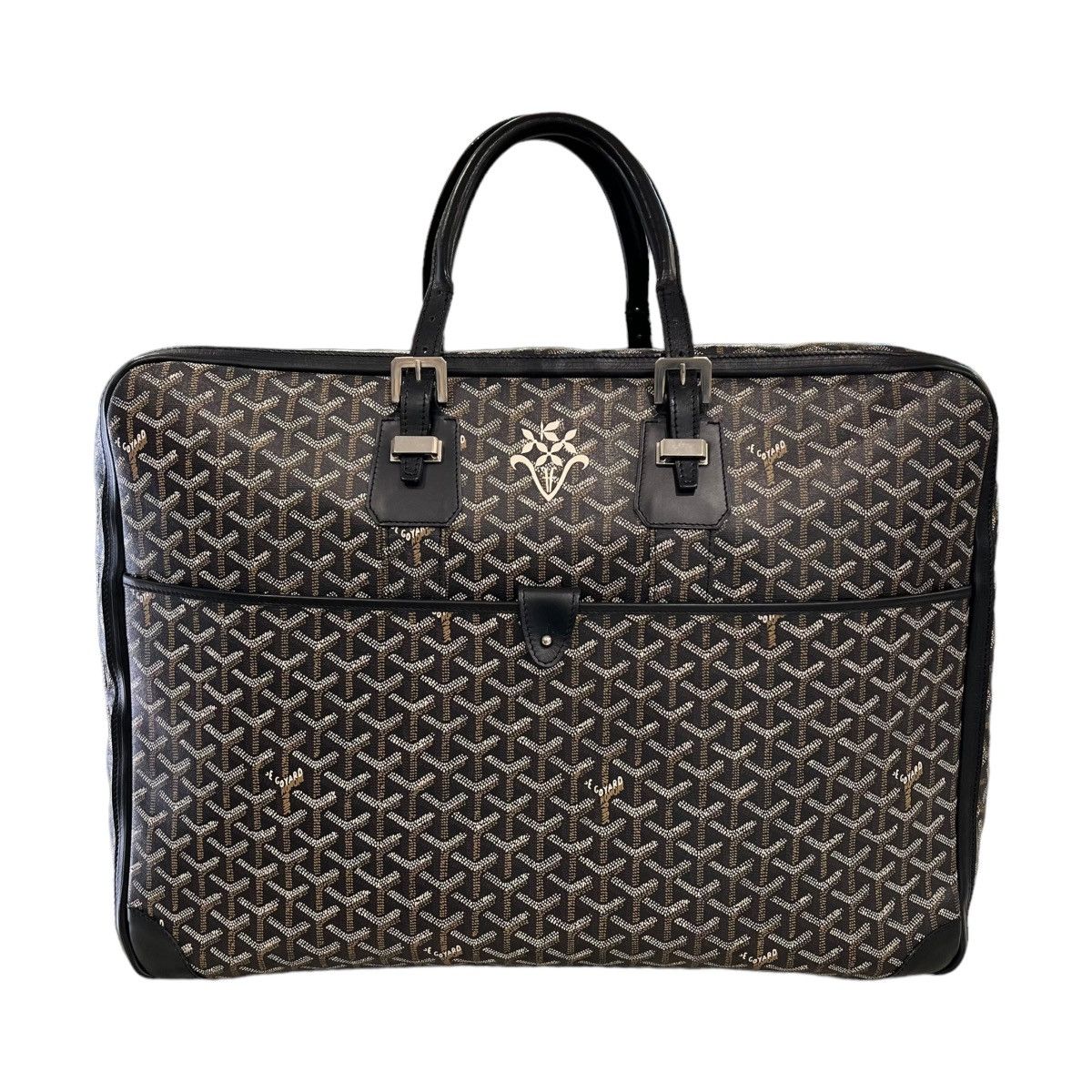 image of Goyard Ambassade Gm Duffle Bag in Black, Men's