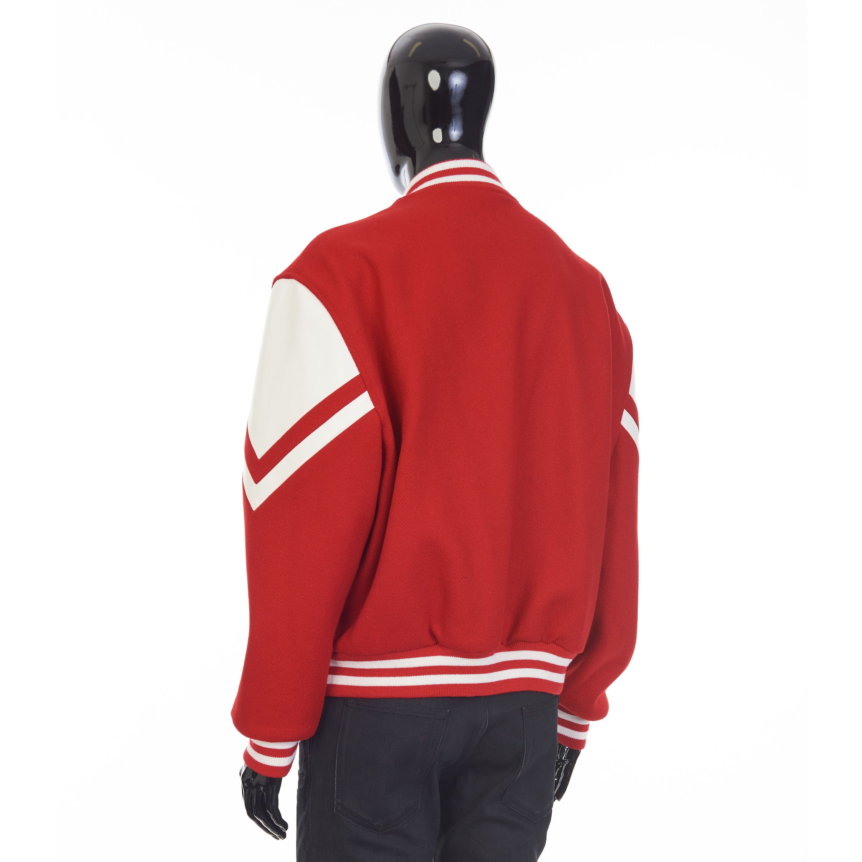 Celine Jackson Teddy Jacket - Red Textured Wool, 'C' Patch Size US M / EU 48-50 / 2 - 4 Thumbnail