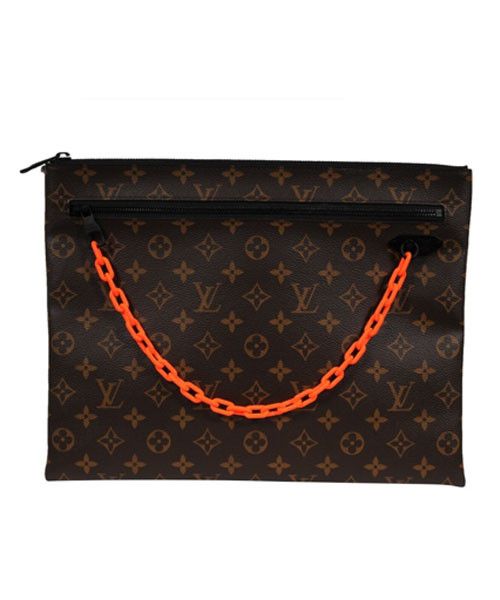 Louis Vuitton Virgil Solar Ray Pouch Orange Brown Canvas Monogram Size ONE SIZE - 13 Thumbnail