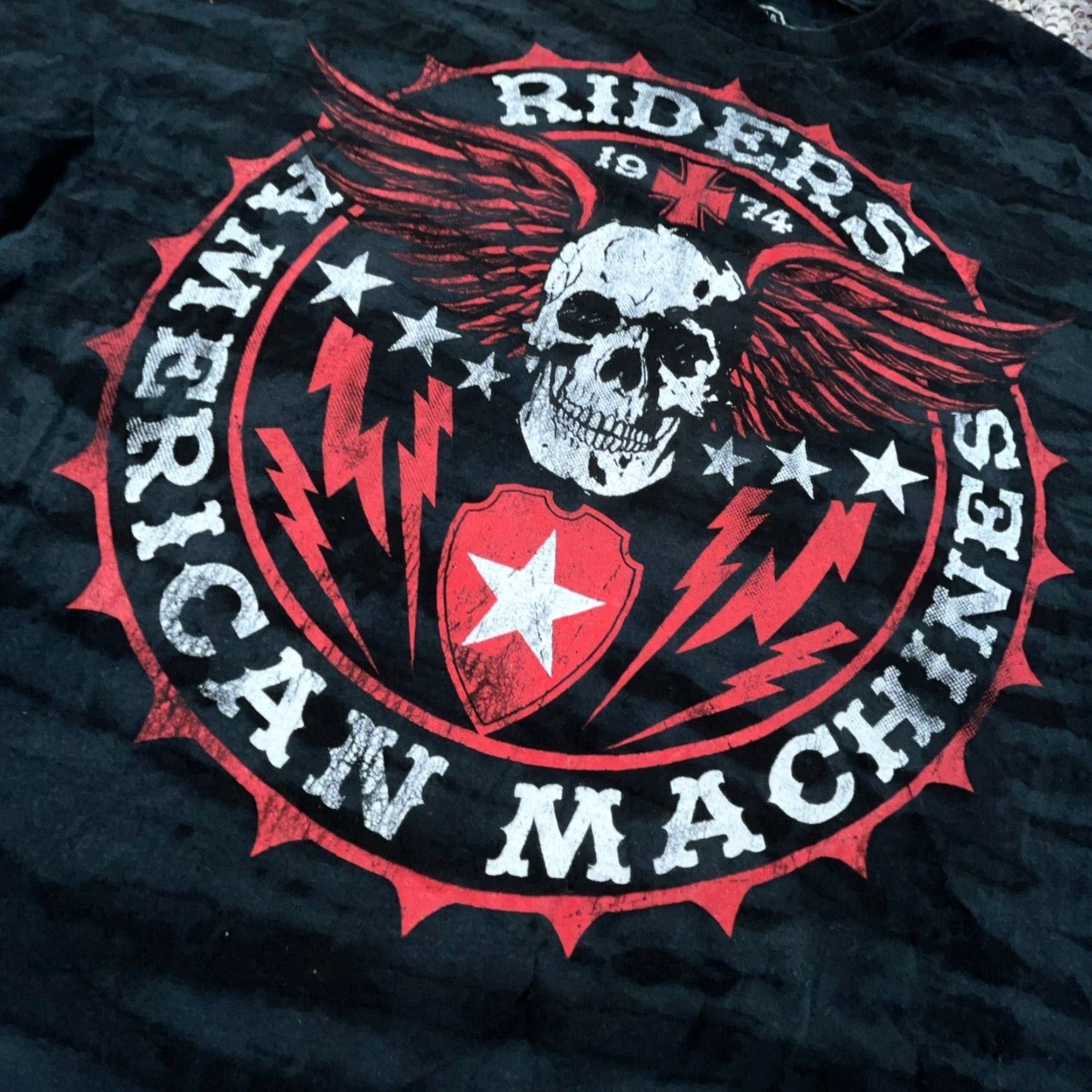 Vintage MMA Elite Shirt Men Large Black Y2K Tee American Machines Skull MMA Faded Wings Shirt Size US L / EU 52-54 / 3 - 4 Thumbnail