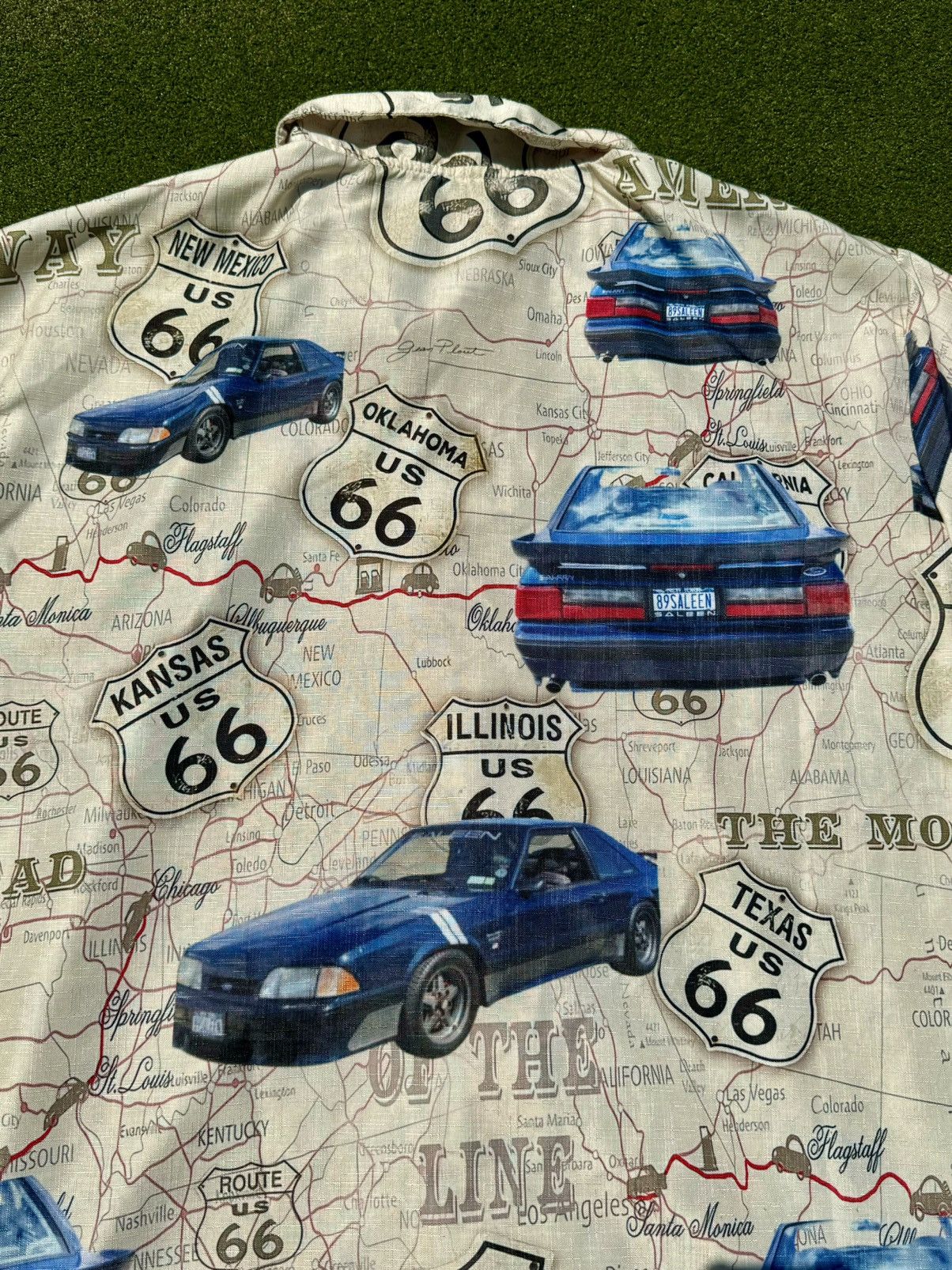 Vintage 1989 Ford Mustang Racing Car Button Up Hawaiian Shirt Size US XXL / EU 58 / 5 - 7 Thumbnail
