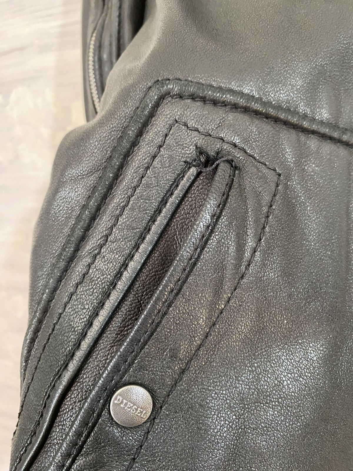 Diesel Diesel Leather Biker Jacket Size US L / EU 52-54 / 3 - 4 Thumbnail