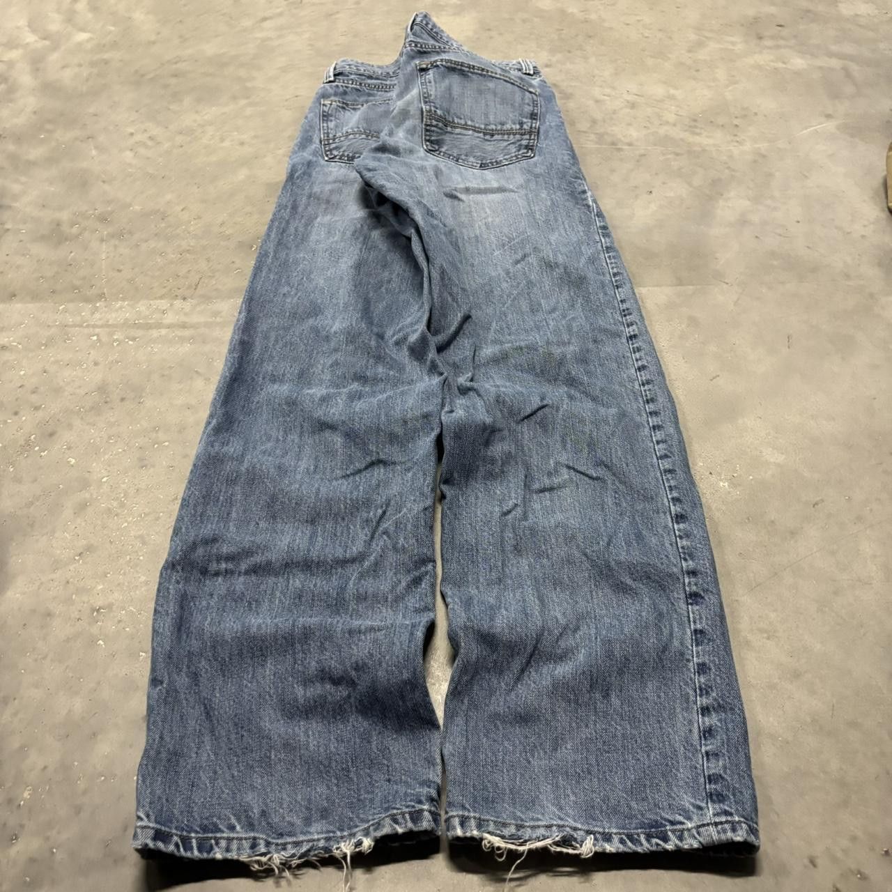 Japanese Brand × Vintage Crazy Vintage Y2K/2000s Medium Wash Loose Straight Essential Denim Jeans! Size US 30 / EU 46 - 4 Thumbnail