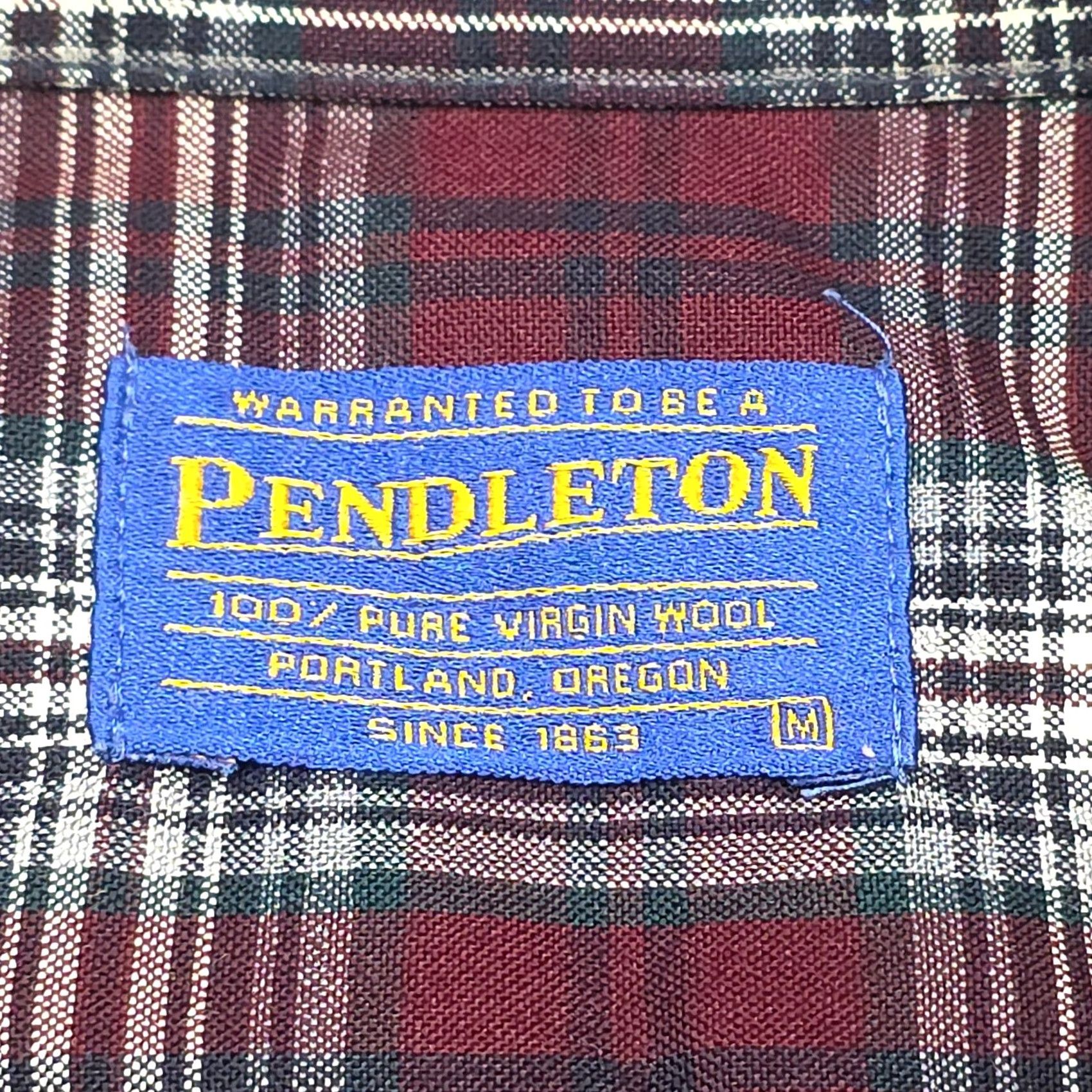 Pendleton VINTAGE Pendleton Sir Pendleton Shirt Men's Medium Red Plaid Fine Worsted Wool Shirt Size US M / EU 48-50 / 2 - 4 Thumbnail