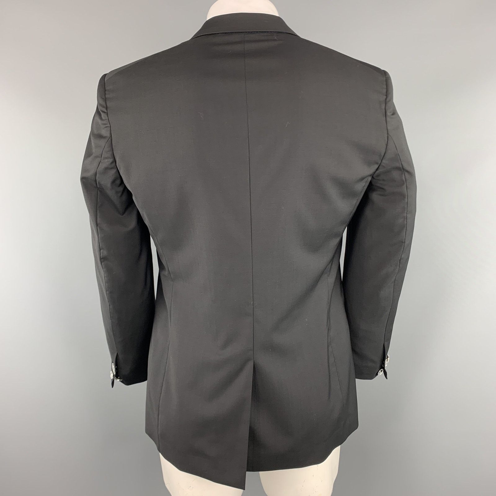 Viktor & Rolf VIKTOR & ROLF 40 Black Wool Satin Peak Lapel Tuxedo Jacket Size 40R - 8 Thumbnail