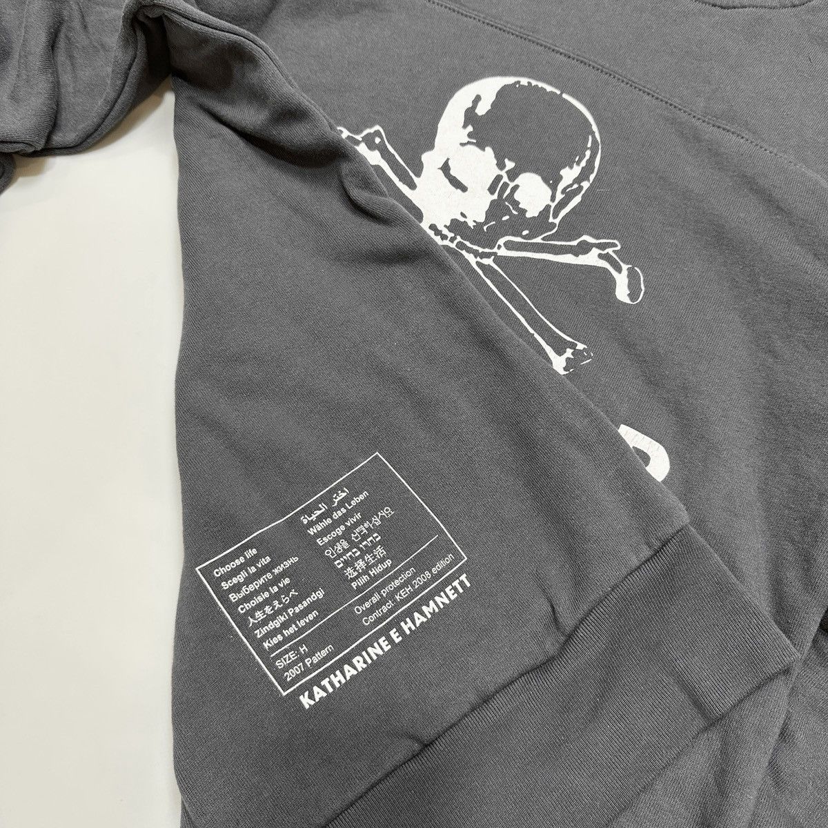 Japanese Brand Vintage Katharine Hamnett Skull Clean Up Or Die Hoodie Size US S / EU 44-46 / 1 - 5 Thumbnail