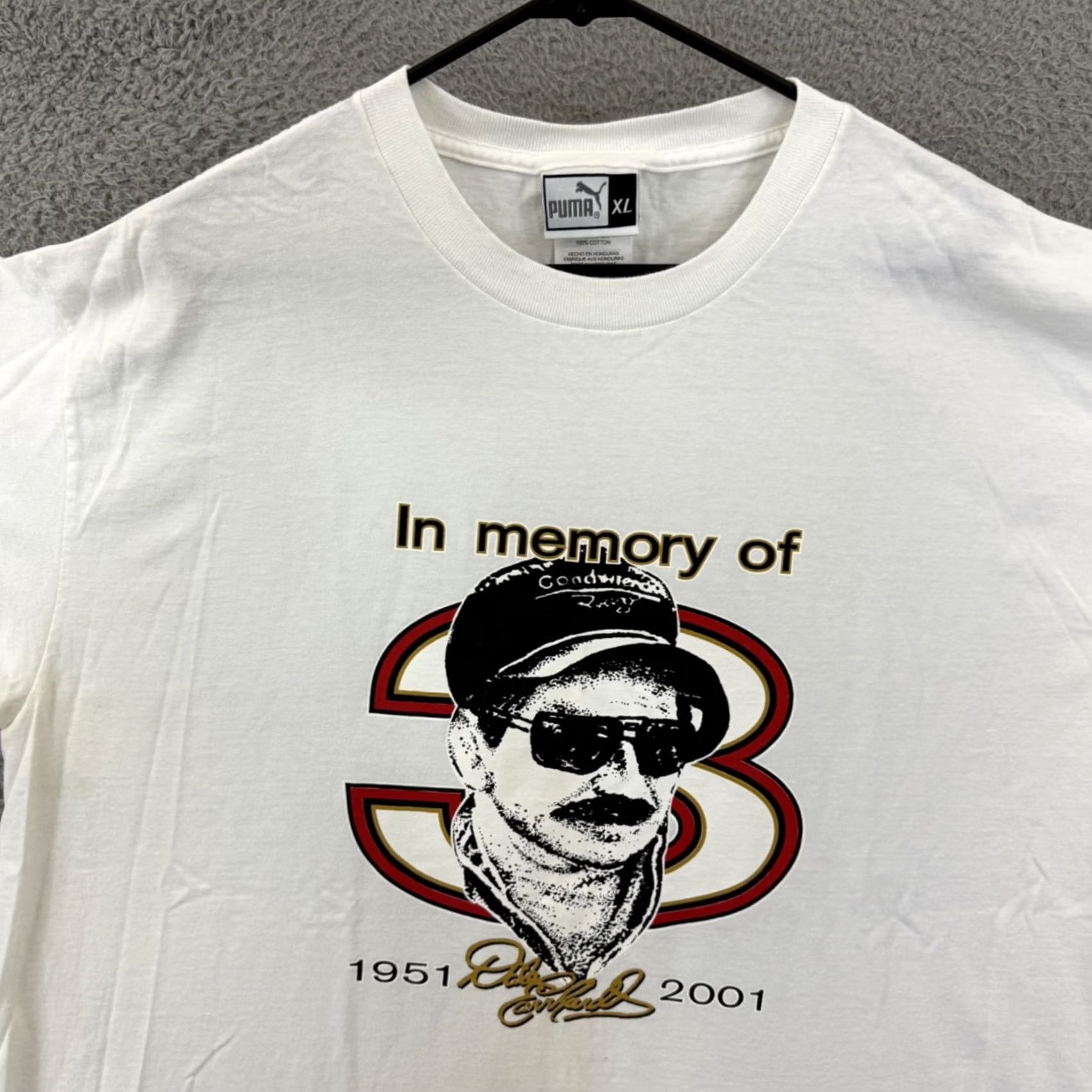 Chase Authentics VINTAGE Nascar Dale Earnhardt Shirt Mens XL White Short Sleeve Racing 90s Sport Size US XL / EU 56 / 4 - 3 Thumbnail