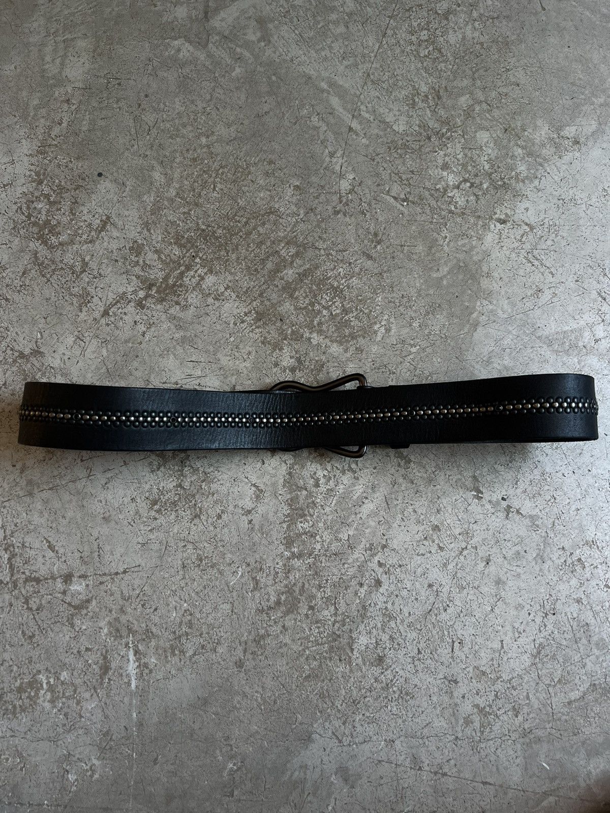 Genuine Leather Vintage Studded Leather Belt Size 34 - 8 Thumbnail