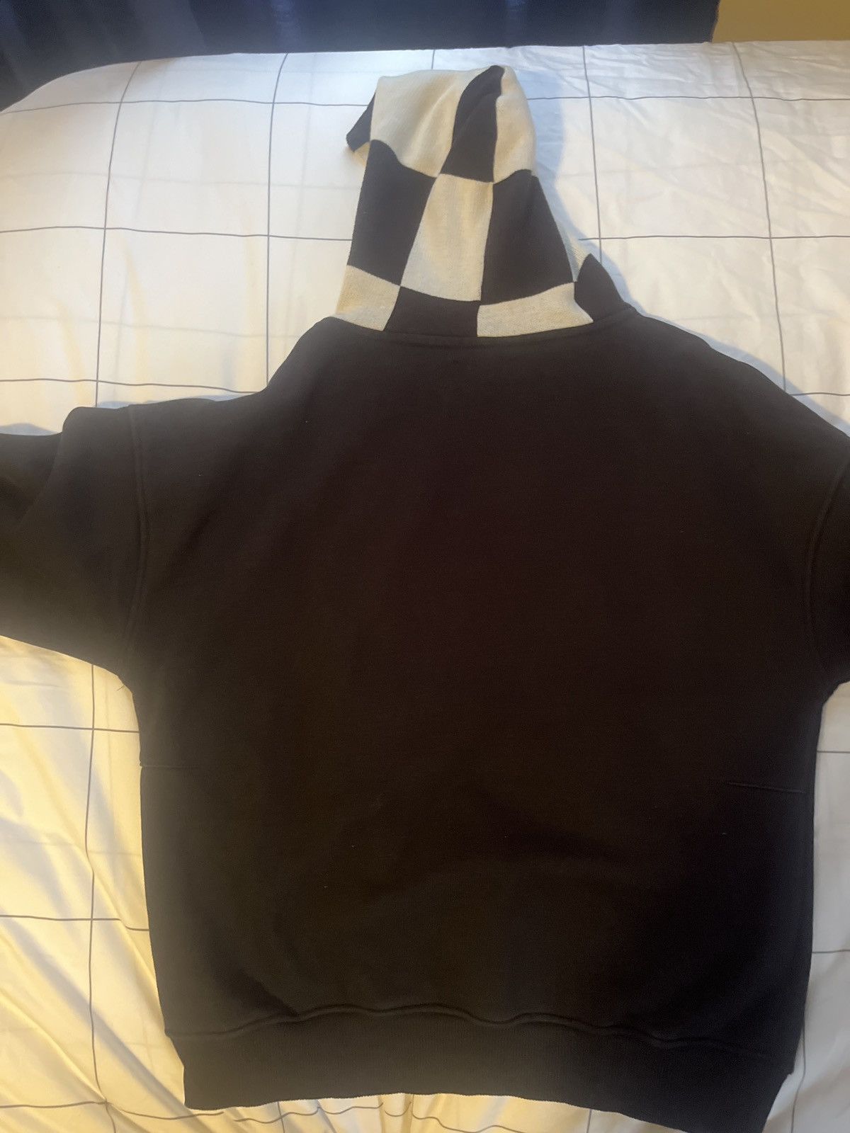 Designer FLANEUR HOMME Checkered hood cotton sweatshirt hoodie Size US L / EU 52-54 / 3 - 3 Thumbnail