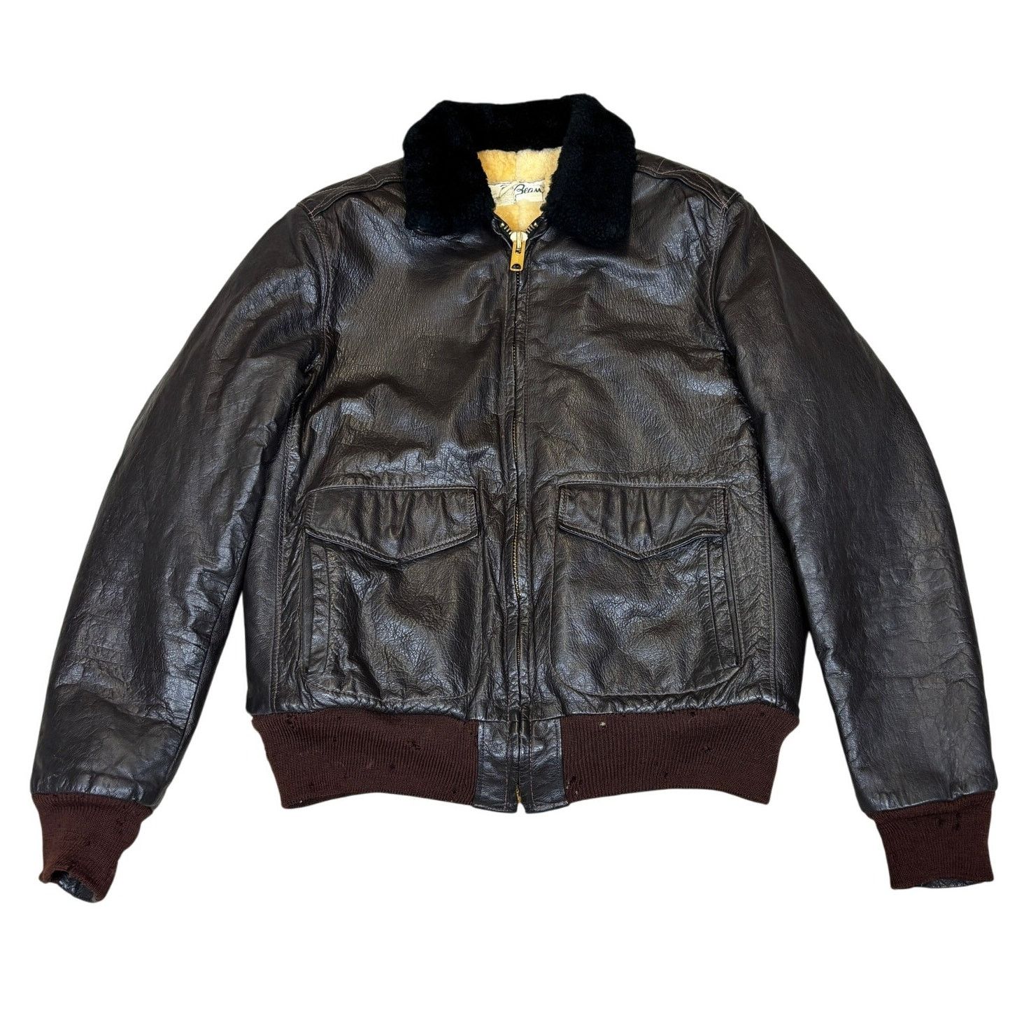 L.L. Bean Vintage 60s LL Bean Goatskin Leather Lambswool Jacket L Size US L / EU 52-54 / 3 - 1 Thumbnail