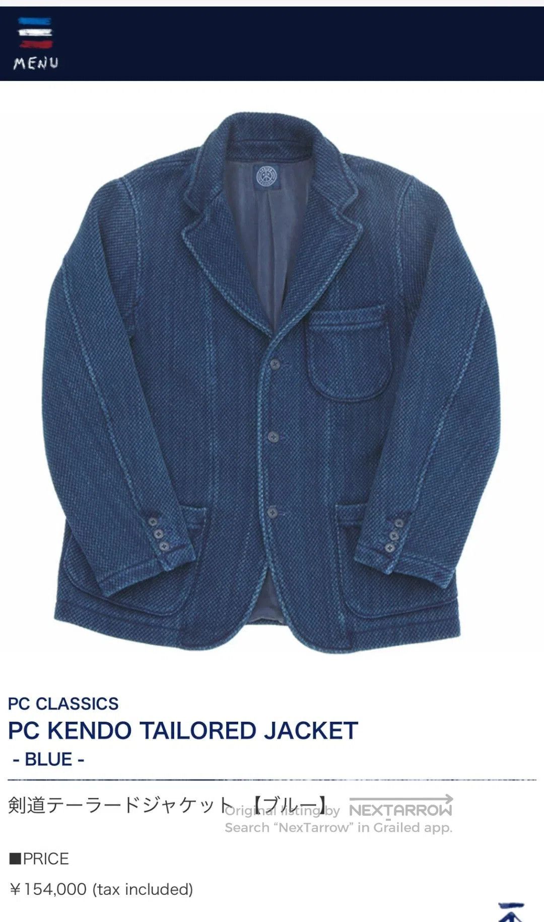 Porter Classic porter classic kendo tailored jacket size S. Size US S / EU 44-46 / 1 - 4 Thumbnail
