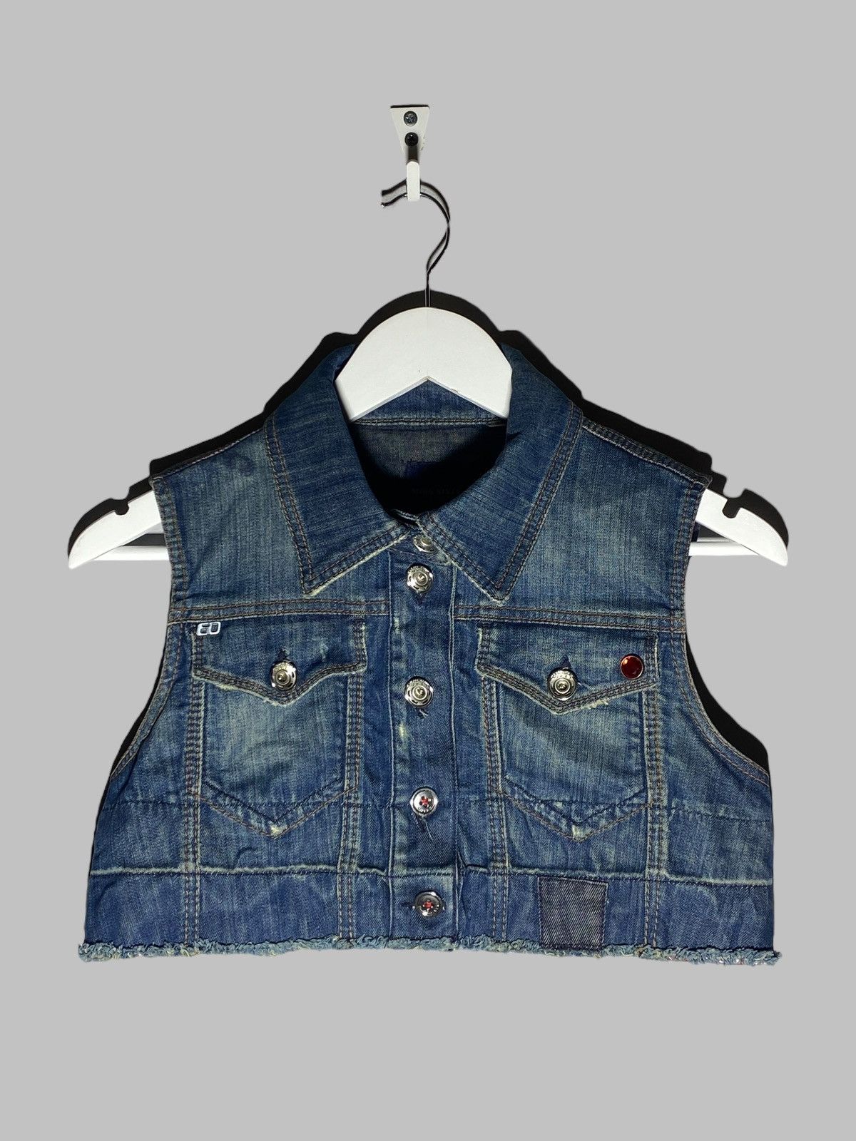 Miss Sixty × Vintage Vintage Miss Sixty Denim Vest Jacket Rare Y2k Style Size L / US 10 / IT 46 - 2 Thumbnail