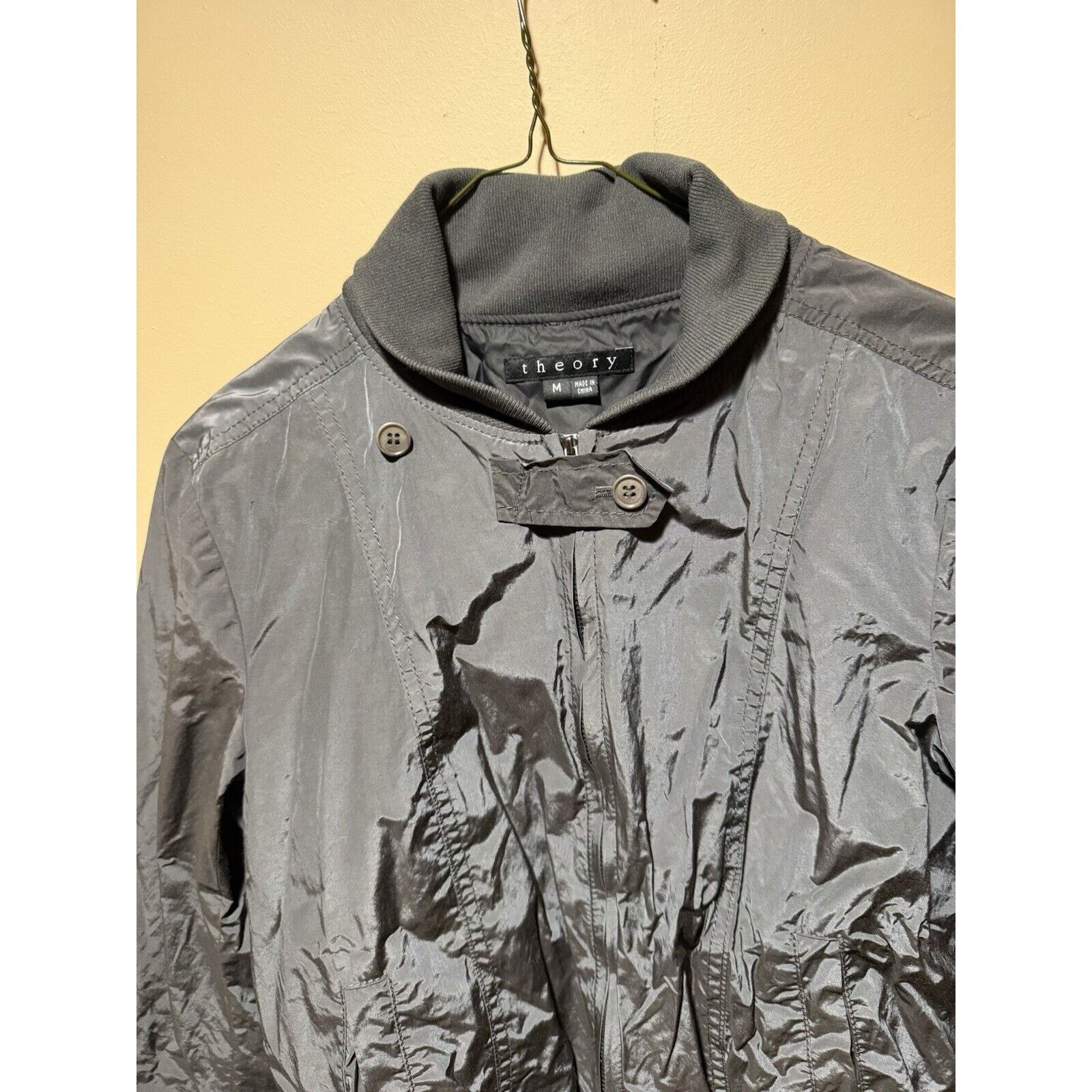Theory Theory Women's Full Zip Cropped Jacket Grey Size M Petite Size M / US 6-8 / IT 42-44 - 3 Thumbnail