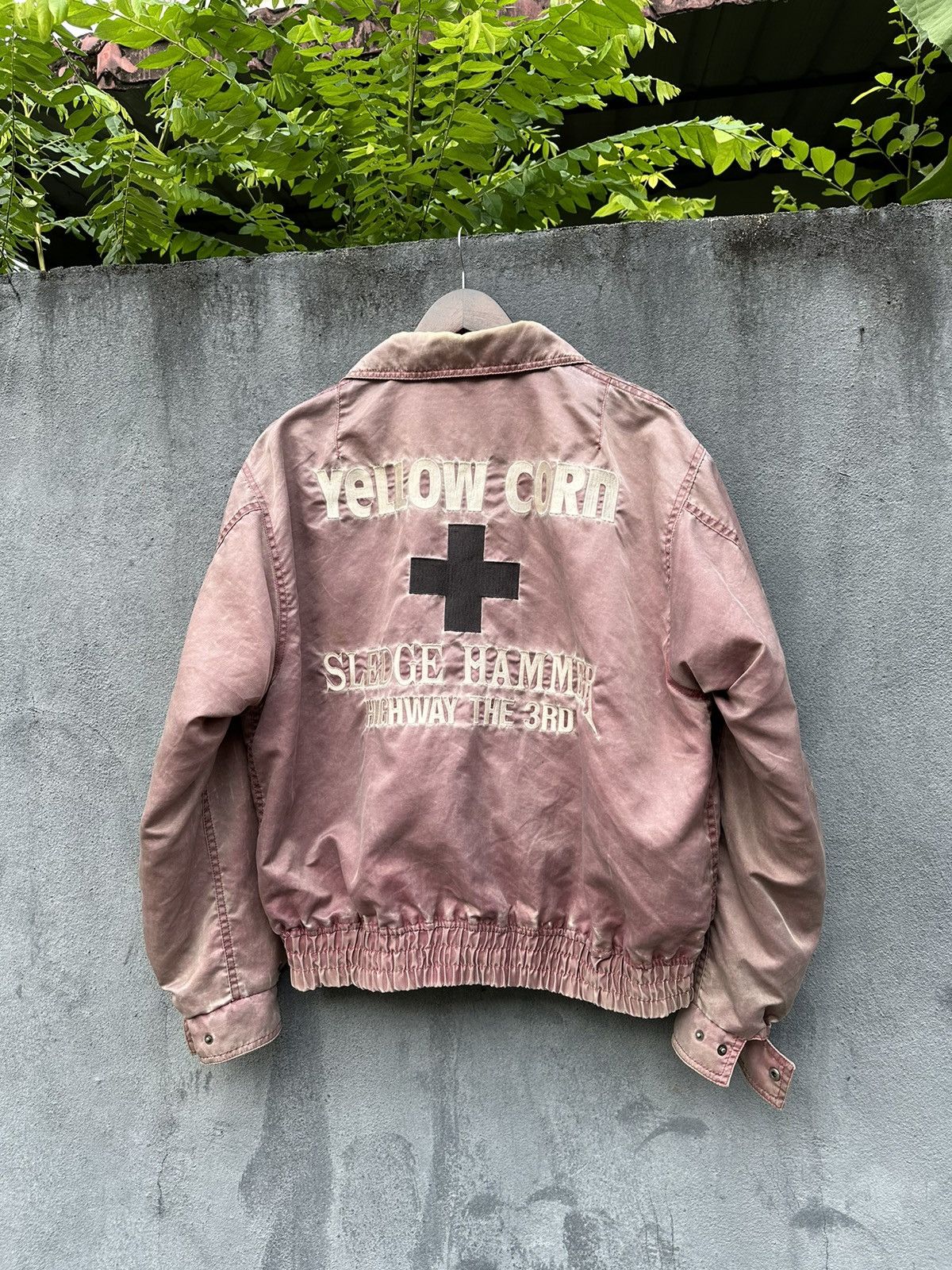 YELLOW CORN 👹Vintage Faded Yellow Corn SLEDGE HAMMER Bomber Jacket Size US M / EU 48-50 / 2 - 9 Thumbnail
