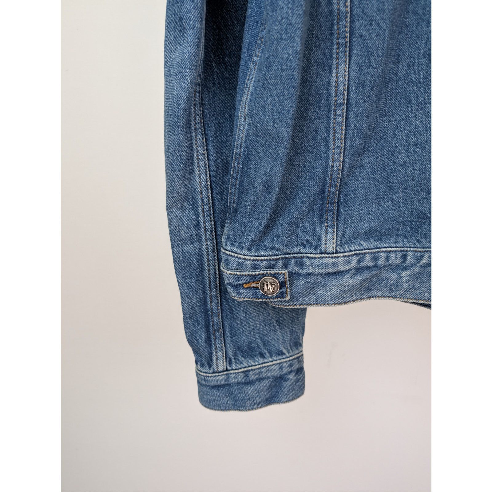 Palm Angels o1rshd1 Bear in Mind Denim Jacket in Blue / Brown Size US XXL / EU 58 / 5 - 16 Thumbnail