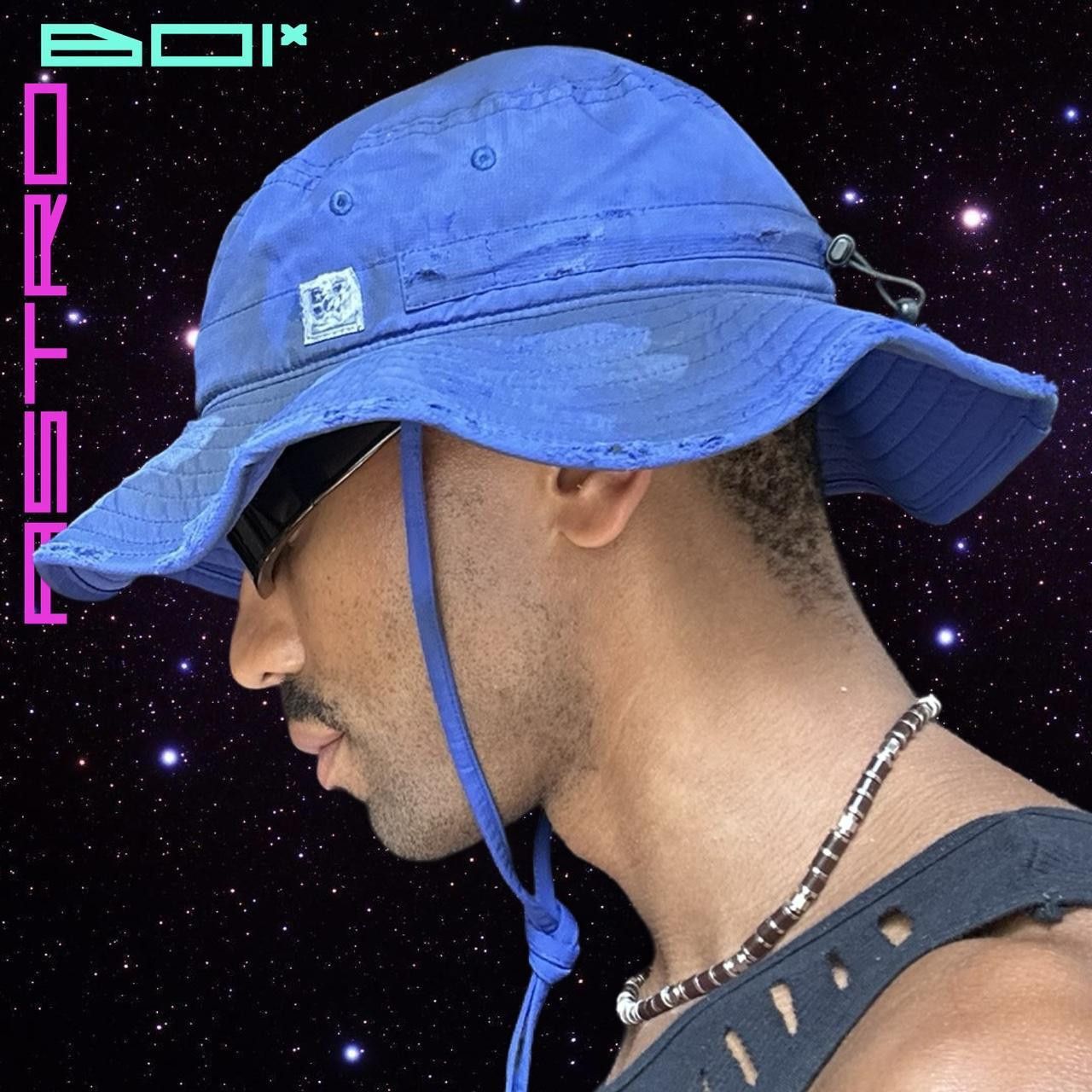 Other ASTROBOI* BLUE DISTRESSED CAMP BOOIE HAT Size ONE SIZE - 2 Thumbnail