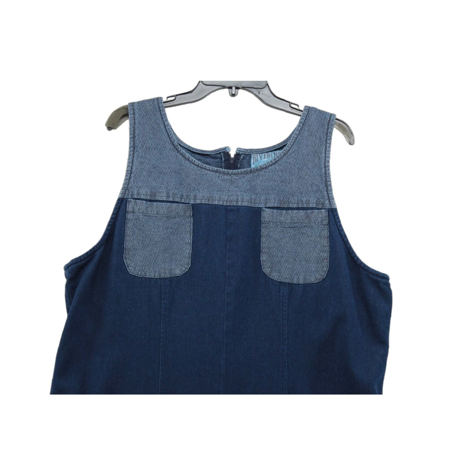 Vintage VINTAGE Riverchase Denim Dress Women's 16 Blue Modest Cabin Core Retro Prairie Dress Denim Maxi Shift Tank Dress Size XXL / US 16-18 / IT 52-54 - 1 Thumbnail