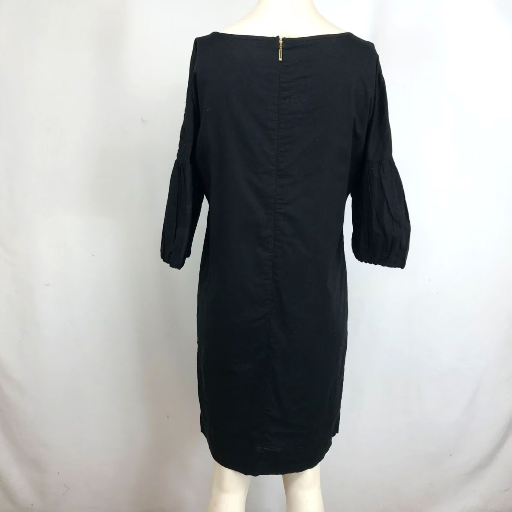 Ralph Lauren LAUREN RALPH LAUREN WOMEN'S BLACK EMBROIDERED 3/4 SLEEVE BOAT NECK DRESS SIZE 4 Size S / US 4 / IT 40 - 5 Thumbnail