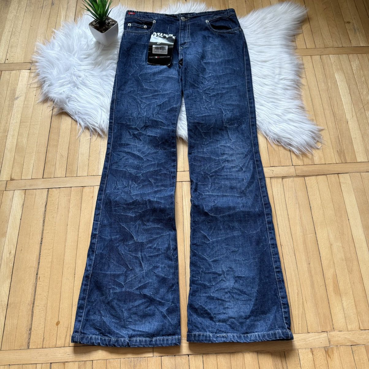 Miss Sixty 📌 Vintage Miss Sixty Jeans Flared Washed 00s Low Rice Size 30" / US 8 / IT 44 - 2 Thumbnail