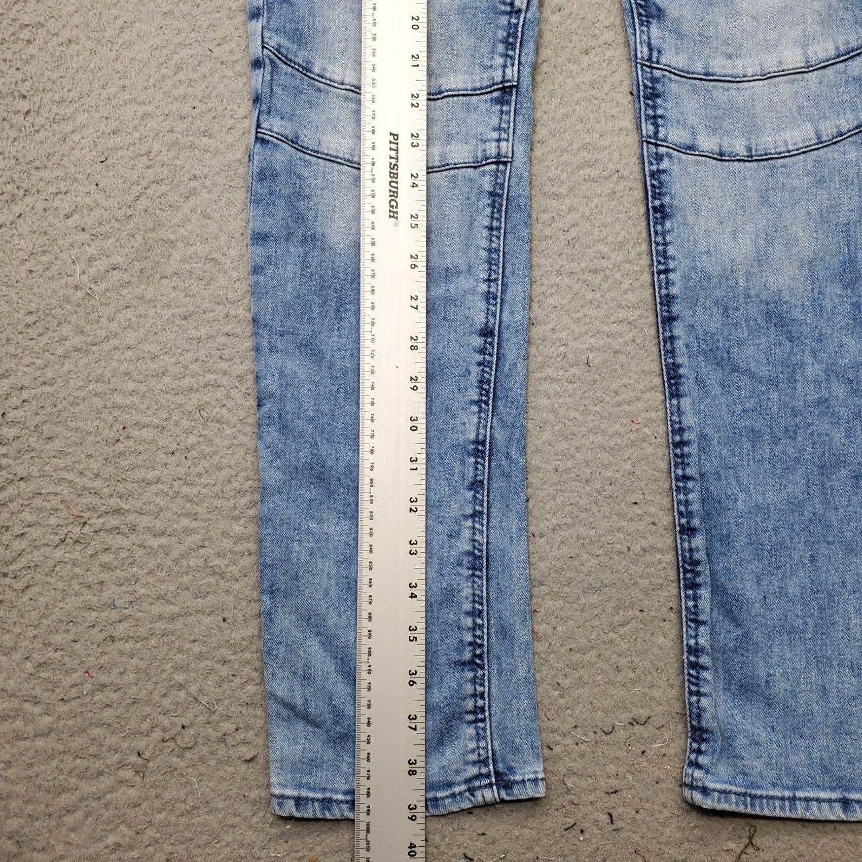 Denime Divided Womens Jeans 34 Blue Denim Stretch Pintuck Skinny Streetwear Comfort Regular 5-Pocket Denim Jeans Size 24" / US 00 / IT 34 - 3 Thumbnail