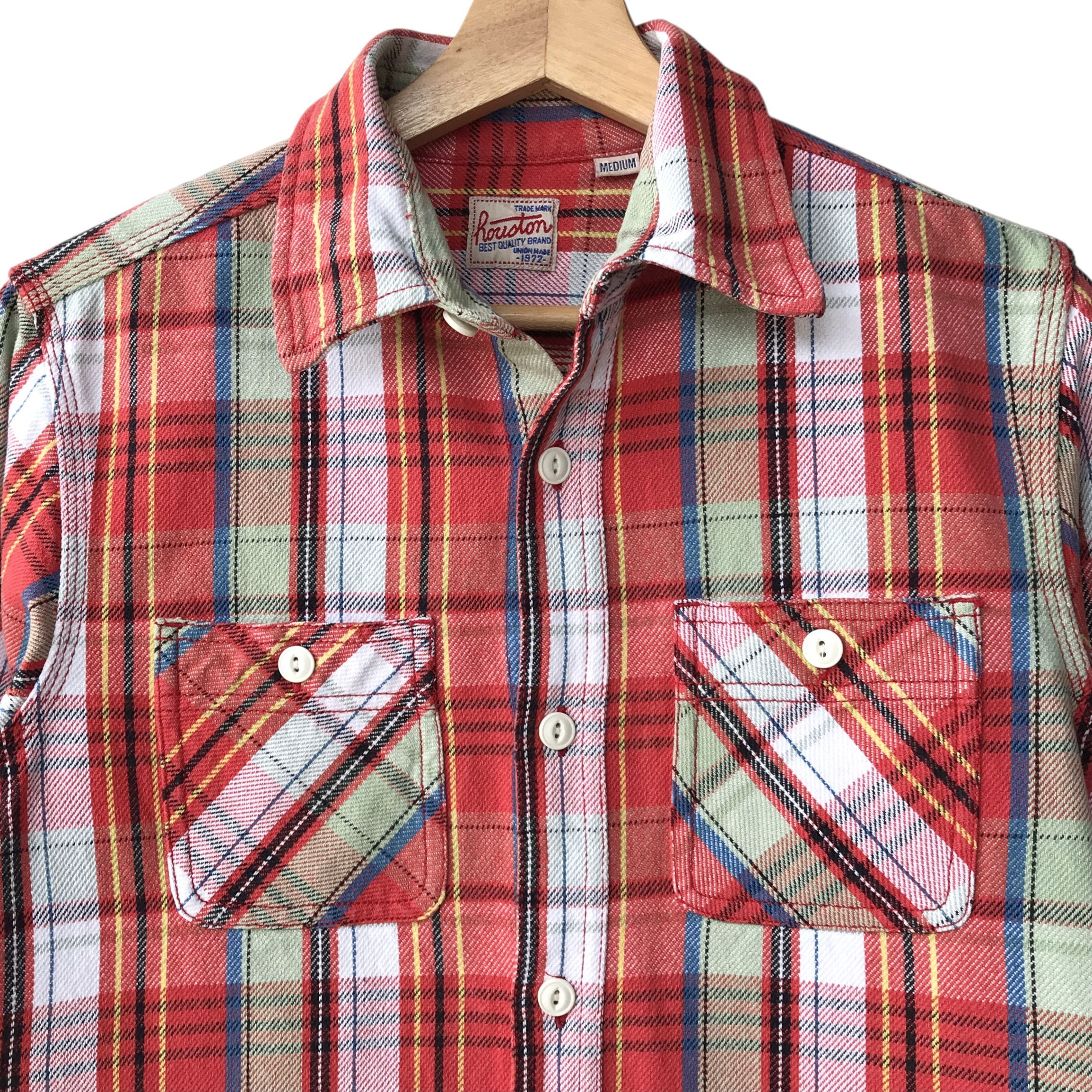 Vintage Houston USA Heavy Cotton Lumberjack Flannel Shirt Size US M / EU 48-50 / 2 - 3 Thumbnail
