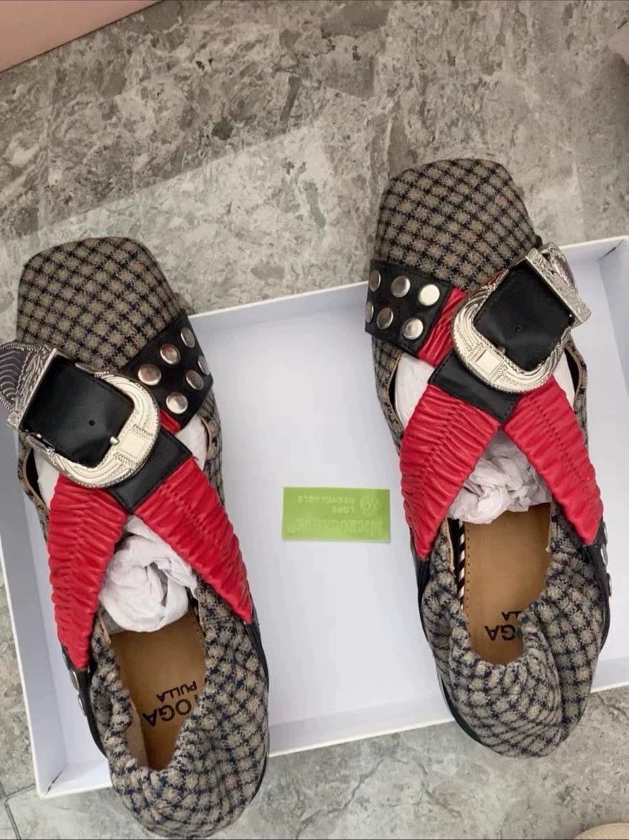 Toga Pulla Toga Pulla Check Color Block Ballet Flats 36 Worn 2x Size US 5.5 / IT 35.5 - 1 Thumbnail