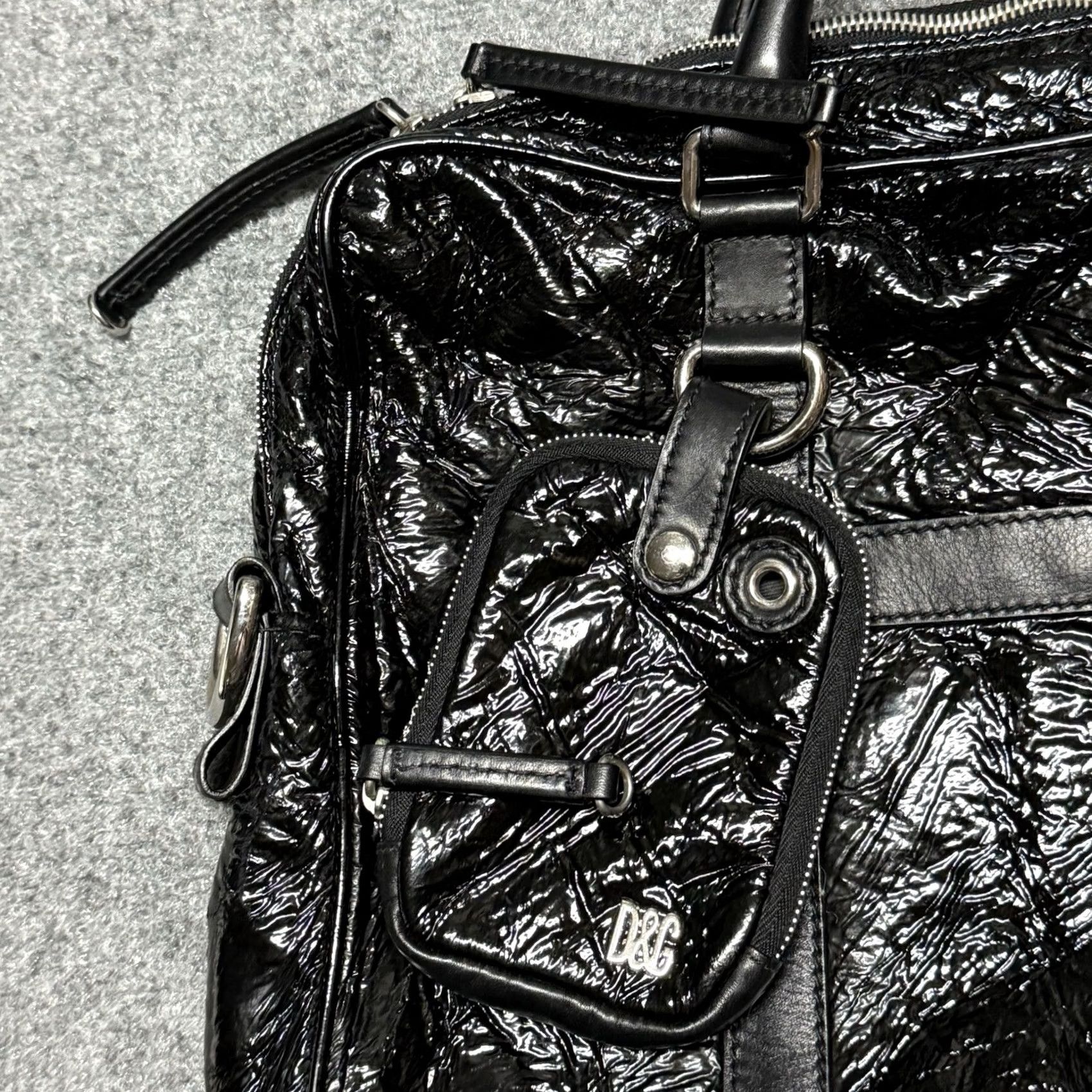 Dolce & Gabbana Dolce & Gabbana Briefcase Black Crinkle Leather Document Mens Business Bag Size ONE SIZE - 5 Thumbnail