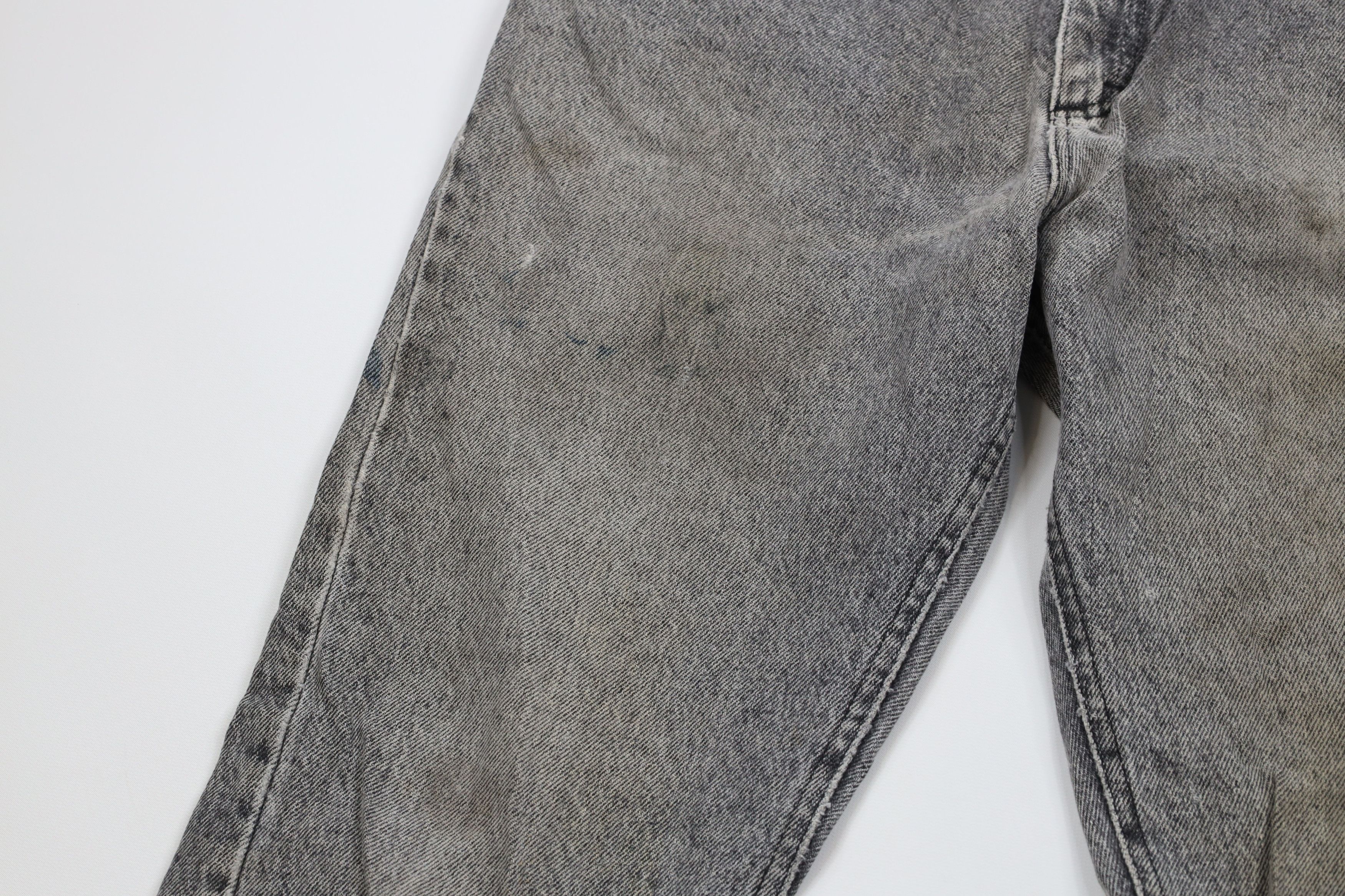 Vintage Vtg 90s Lee Acid Wash Straight Leg Denim Jeans Gray USA Size US 32 / EU 48 - 5 Thumbnail