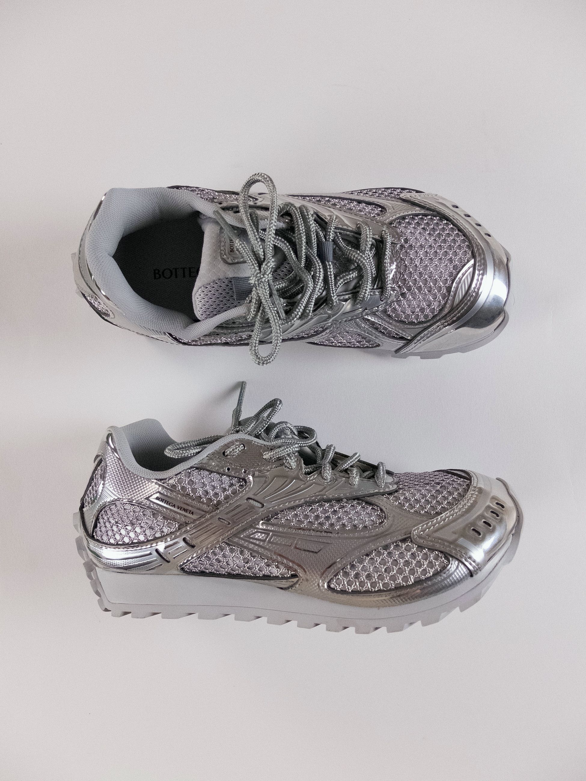 Bottega Veneta BOTTEGA VENETA Orbit silver running sneakers 7 / 37 Size US 7 / IT 37 - 4 Thumbnail