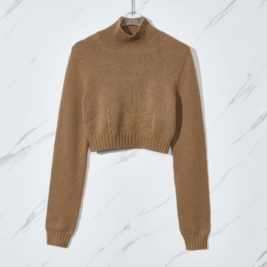 Fendi Fendi Women's High-Neck Cropped Cashmere Sweater Size S / US 4 / IT 40 - 1 Thumbnail