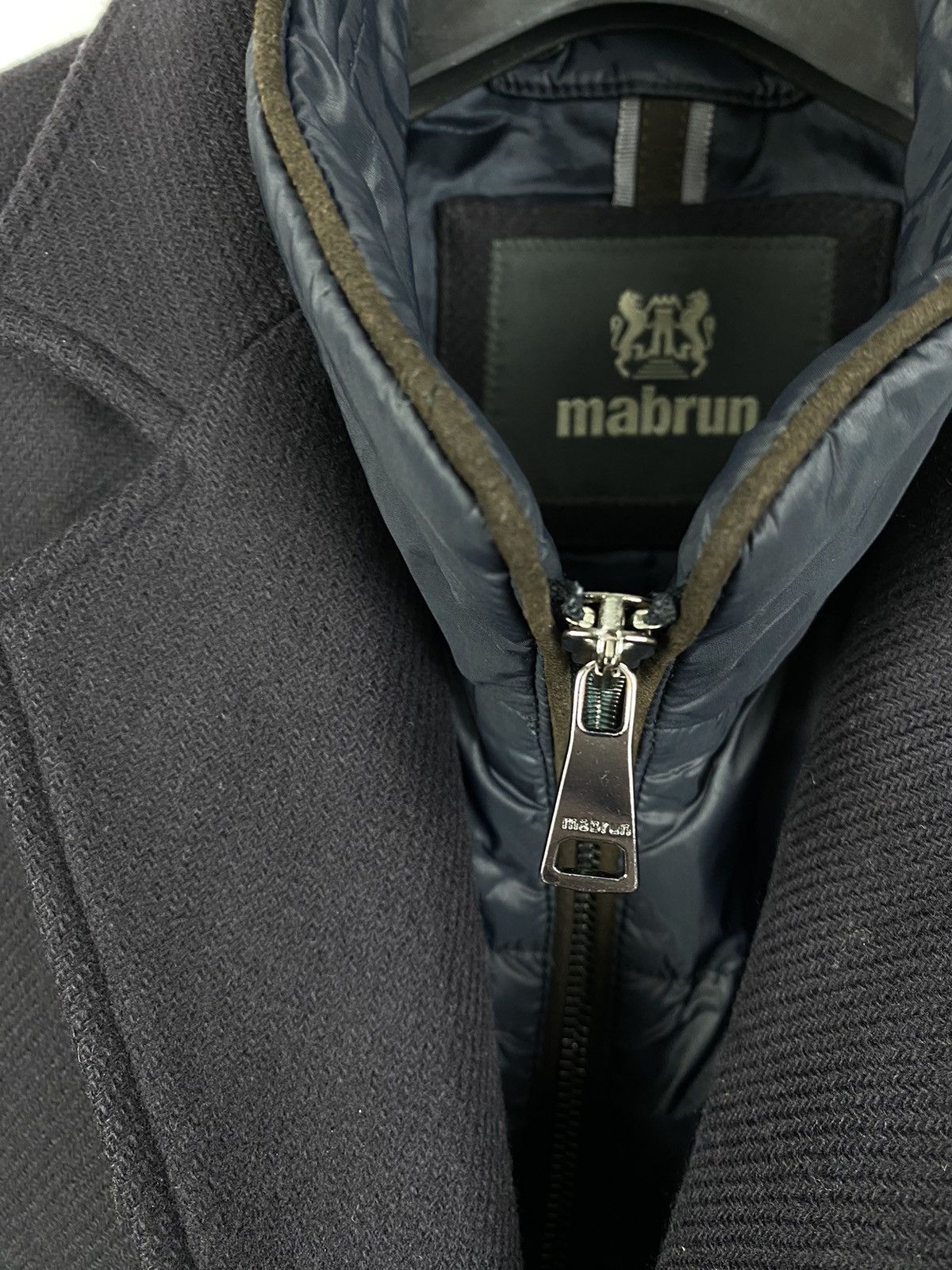 Other Mabrun Italy Wool-Viscose Navy Blue Coat Men size 52 Size US L / EU 52-54 / 3 - 6 Thumbnail