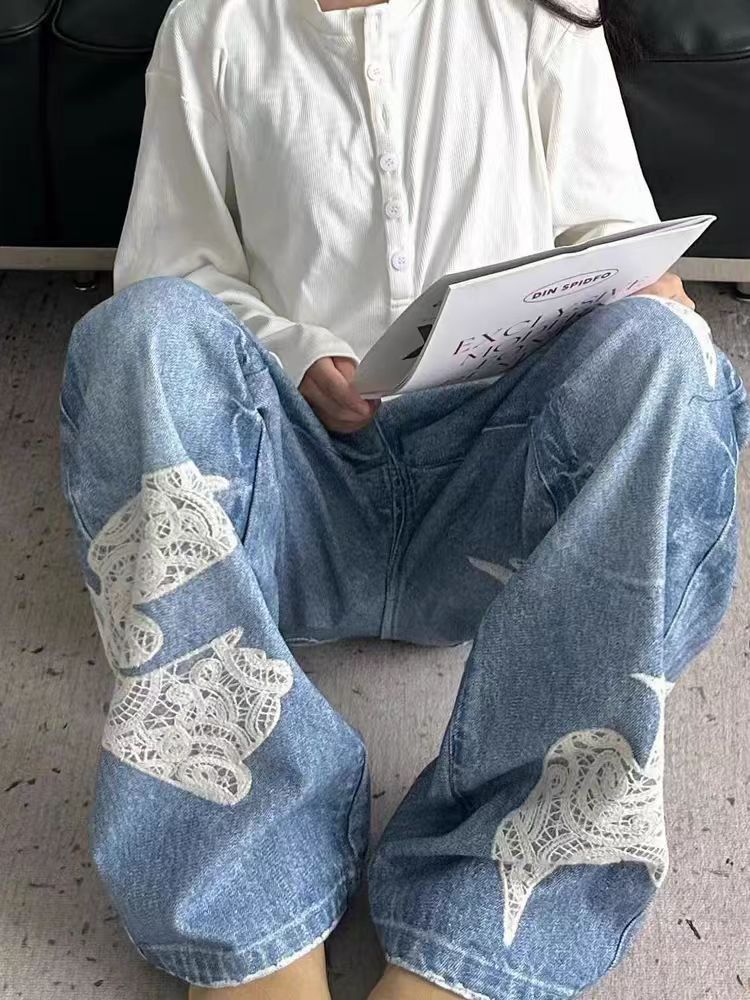 Designer × Jean × Vintage Vintage patchwork washed baggy jeans Size US 34 / EU 50 - 4 Thumbnail