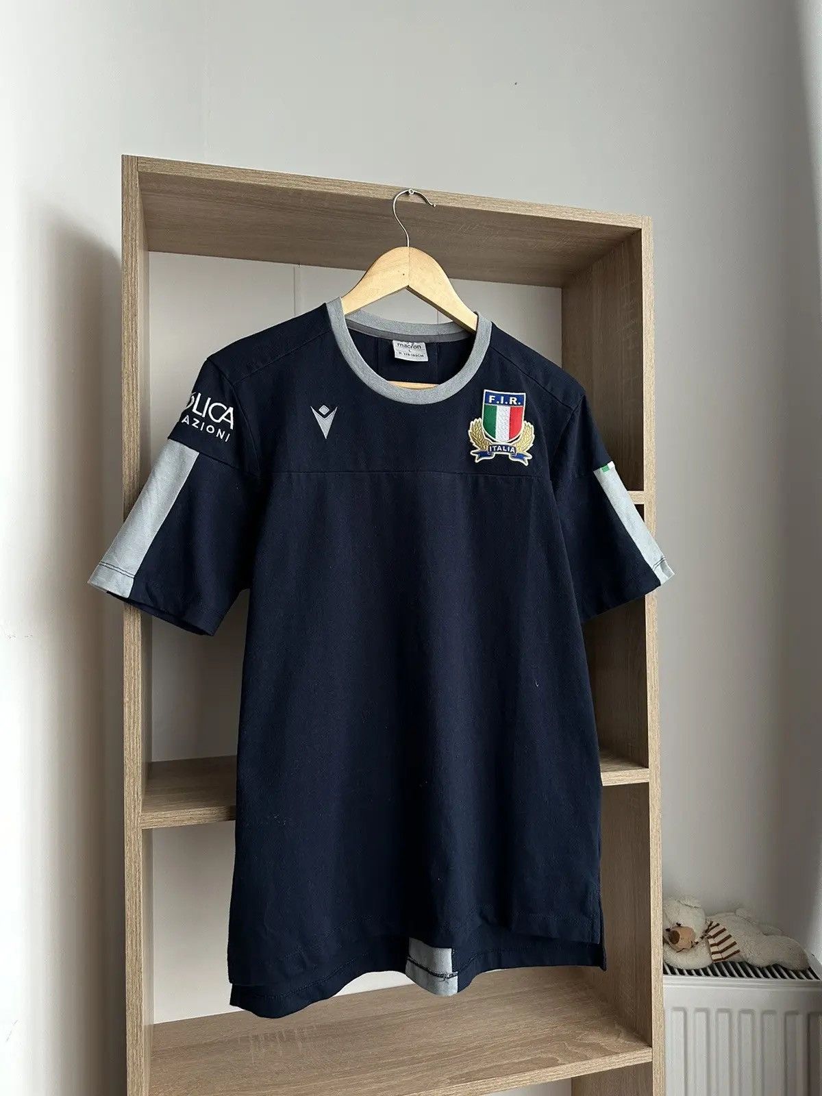 Vintage Vintage T-Shirt Italia Rugby Cotton Ufficiale Player 2019 Size US L / EU 52-54 / 3 - 4 Thumbnail
