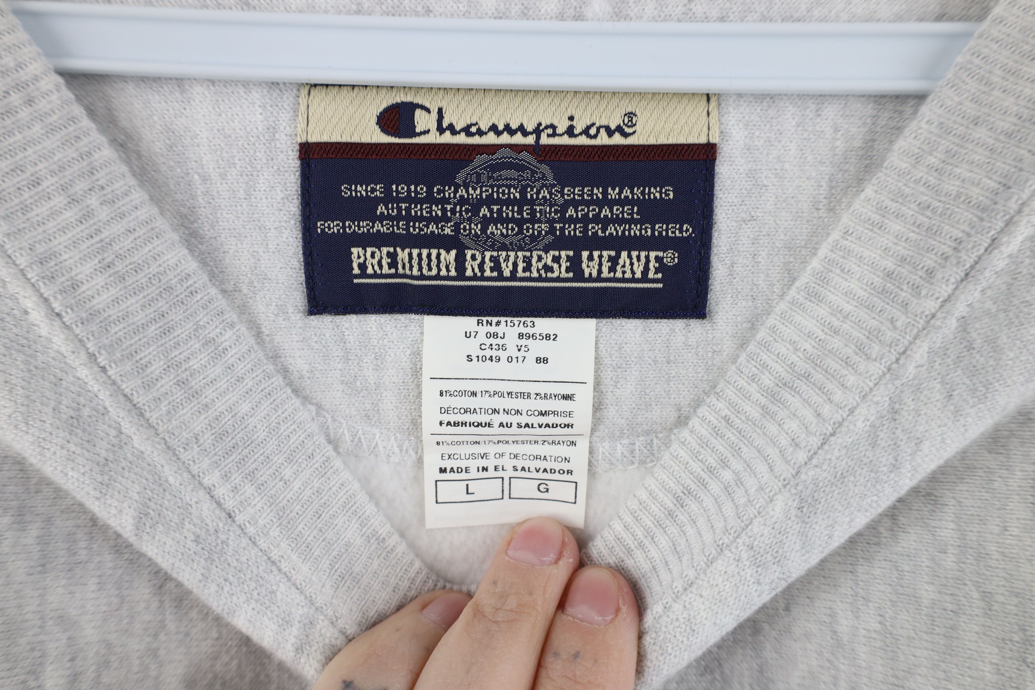 Champion × Vintage Vintage 90s Champion Reverse Weave Crewneck Sweatshirt Gray Size US L / EU 52-54 / 3 - 8 Thumbnail