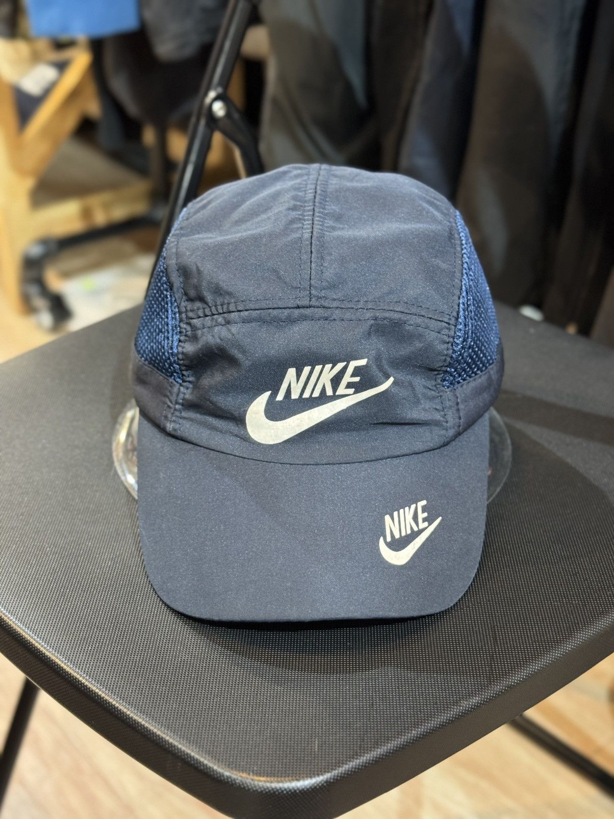 Nike × Vintage Vintage Nike Spellouts Swoosh 00's nylon Cap Size ONE SIZE - 1 Thumbnail
