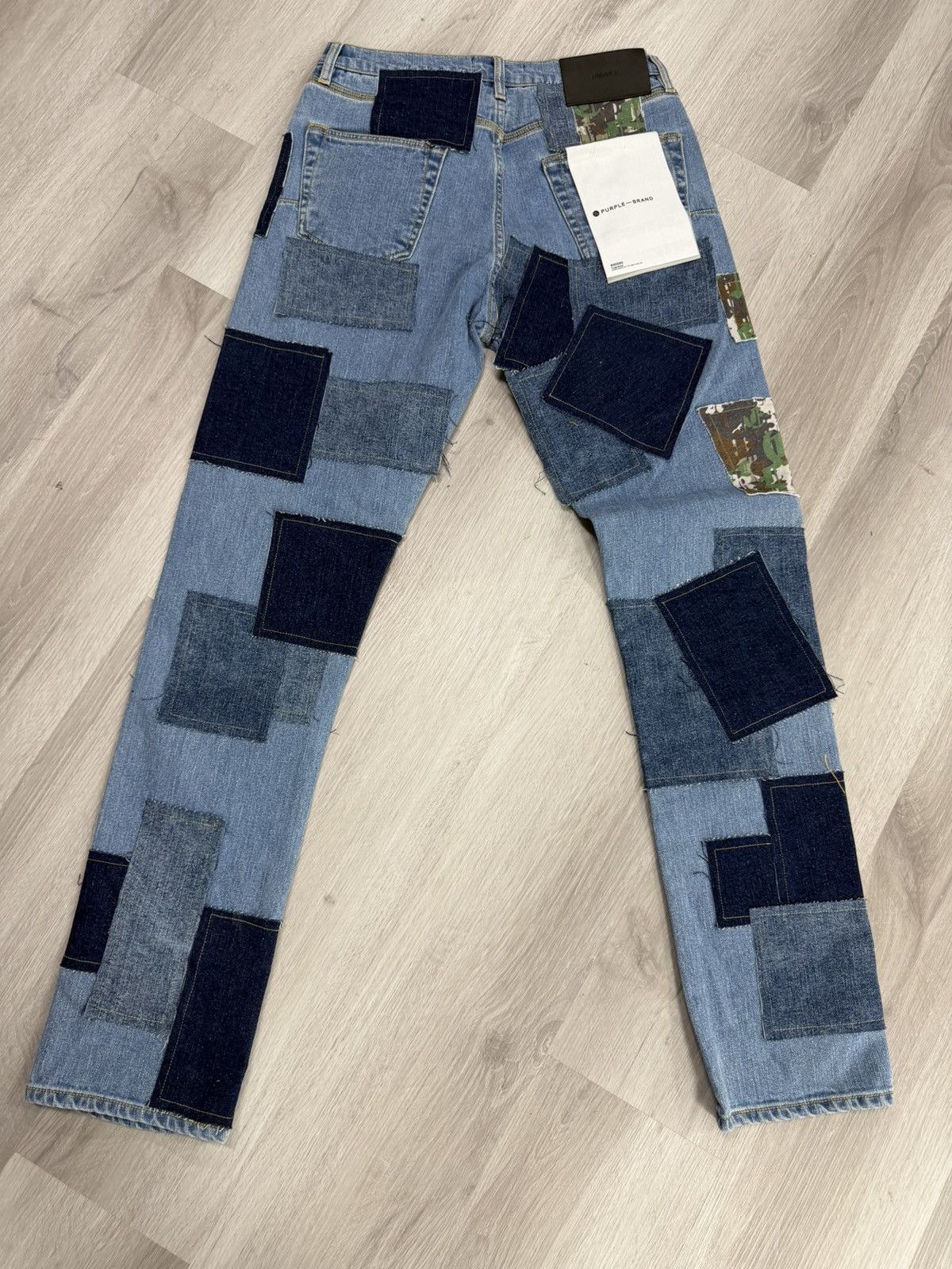 Purple Brand Purple Brand Slim Straight Multi Patchwork Jean Size US 32 / EU 48 - 4 Thumbnail