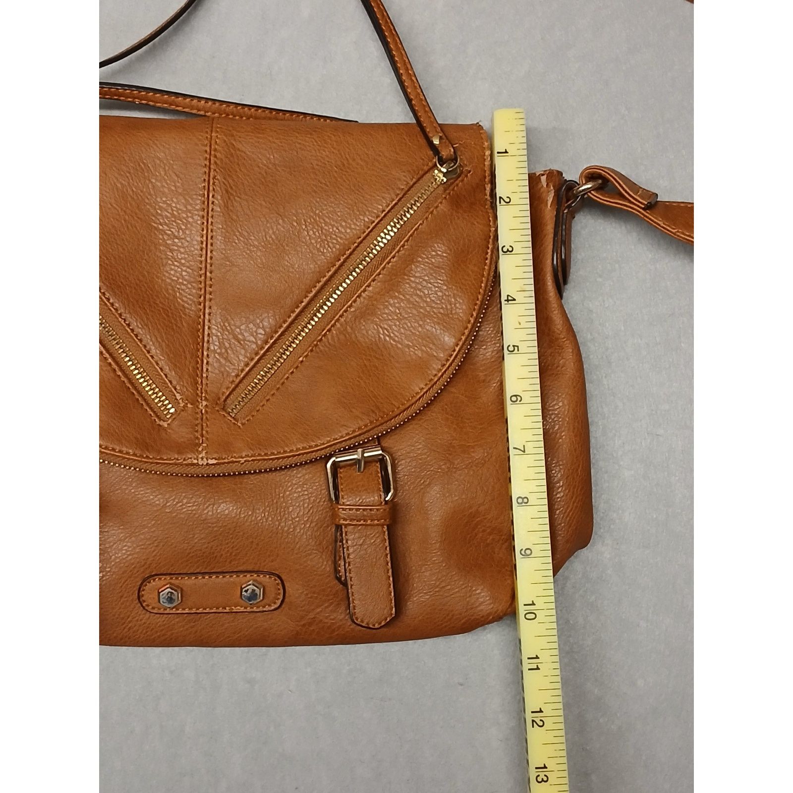 Call It Spring Call It Spring Orange Handcrafted Full Leather Saddle Bag Size ONE SIZE - 3 Thumbnail