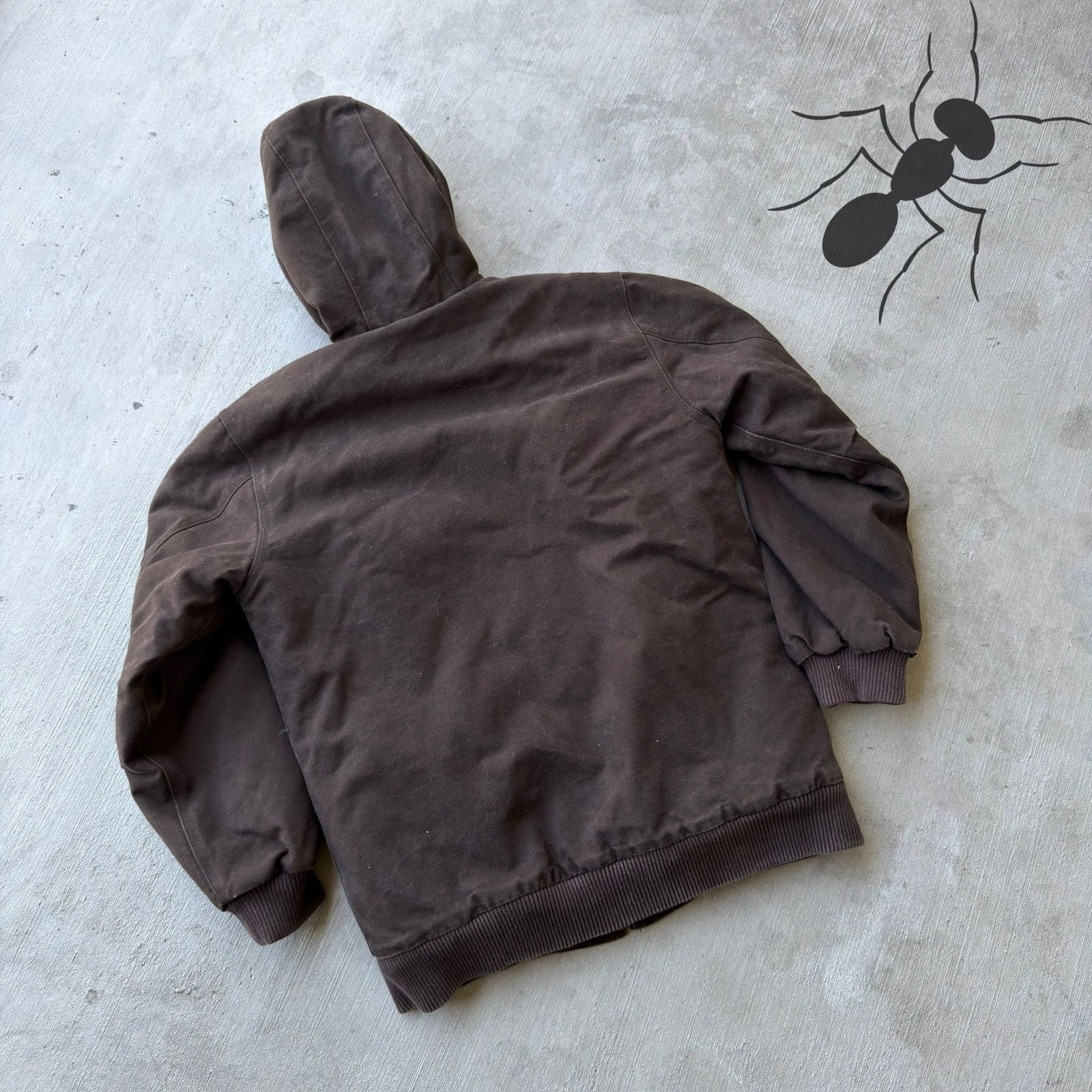 Carhartt × Vintage Carhartt YOUTH brown hooded work wear jacket Size US XS / EU 42 / 0 - 4 Thumbnail