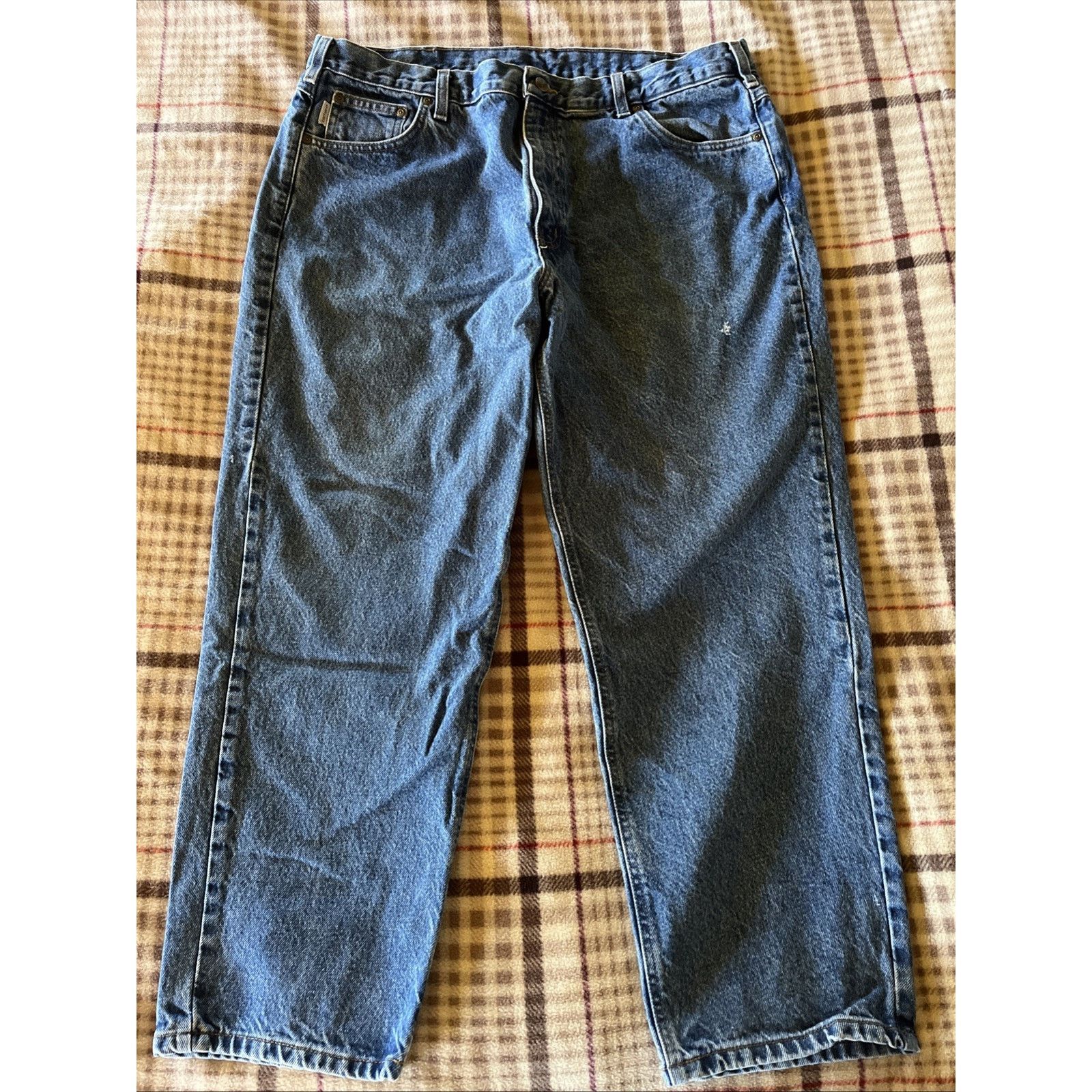 Carhartt Carhartt Jeans Mens 38x28 Blue Relaxed Fit Cotton Denim Size US 38 / EU 54 - 2 Thumbnail