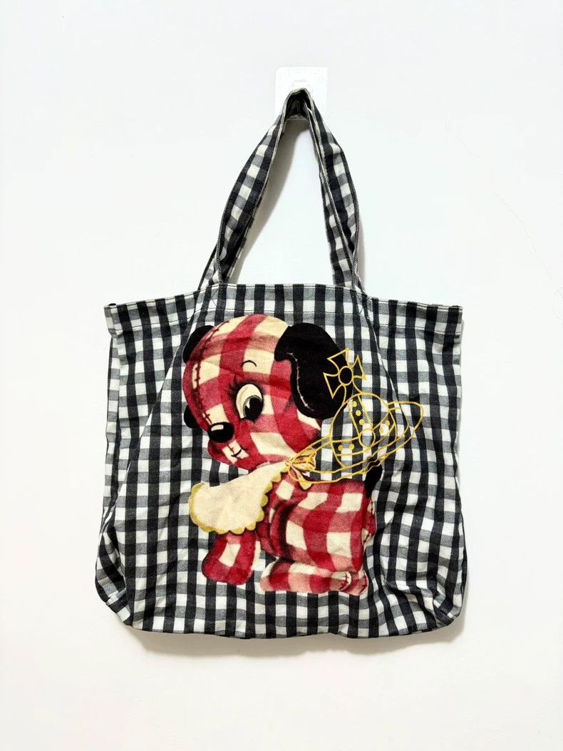 Vivienne Westwood size os Striped puppy canvas bag single