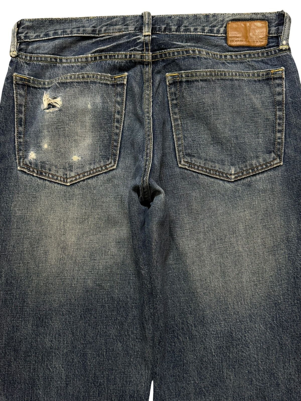 Gap Vintage Y2K Gap Blue Faded Wash Whiskers Straight Leg Jeans Size US 31 - 4 Thumbnail
